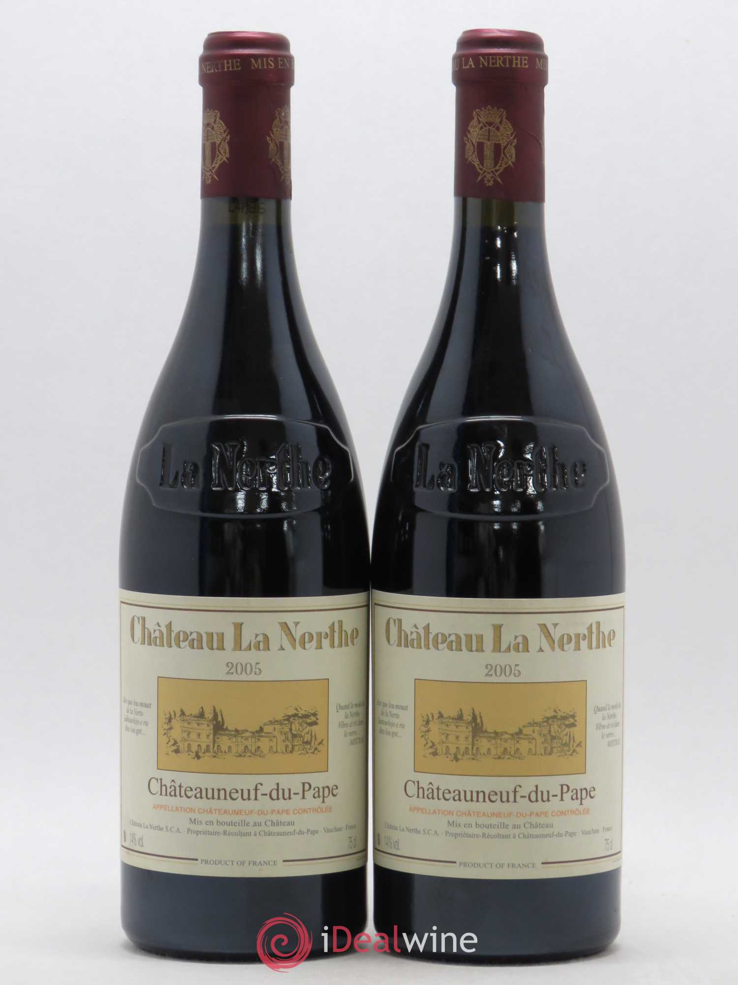 Châteauneuf-du-Pape Château la Nerthe Famille Richard 2005 - Lot de 2 bouteilles - 0