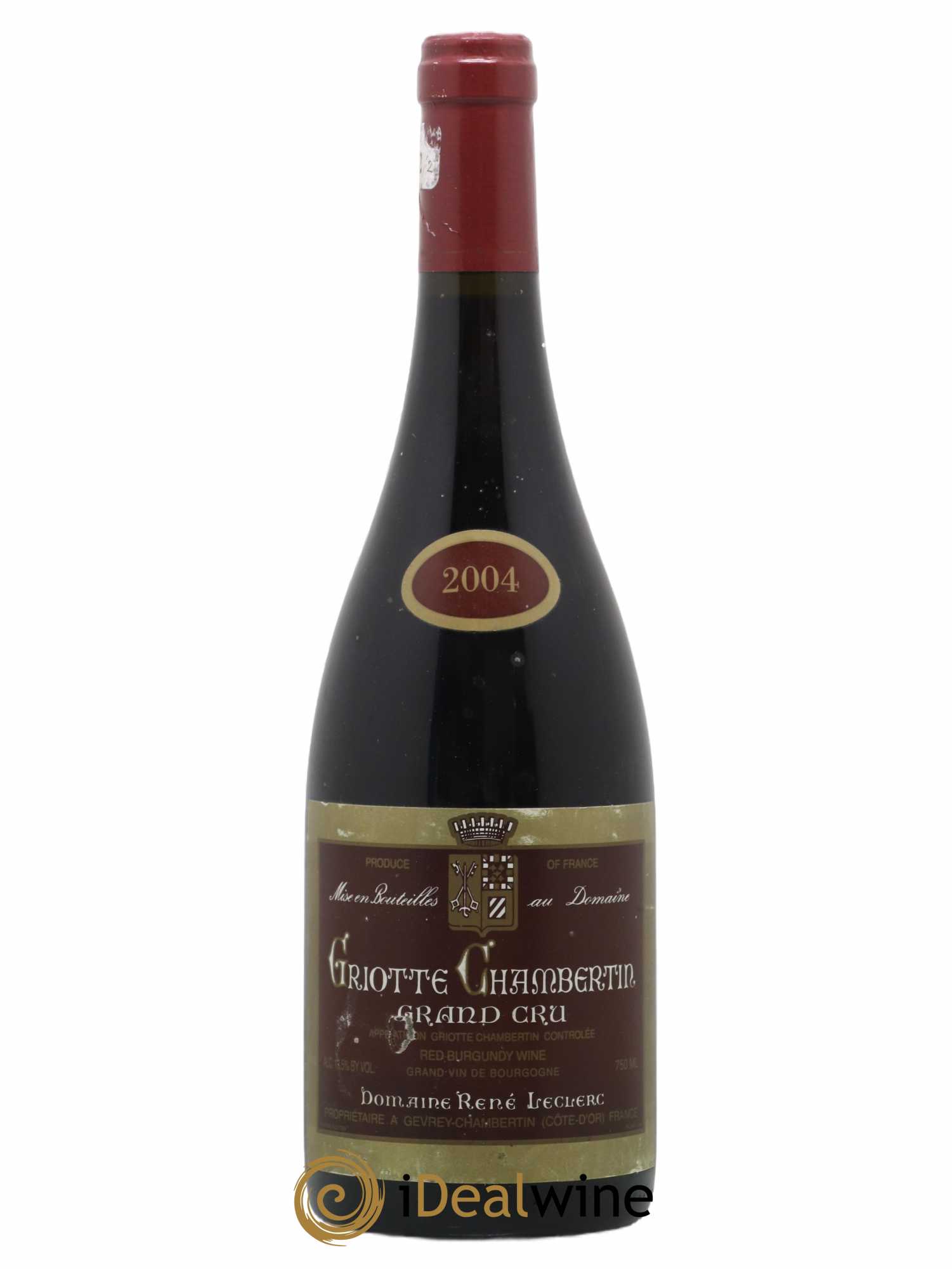 Griotte-Chambertin Grand Cru René Leclerc 2004 - Lot de 1 bouteille - 0