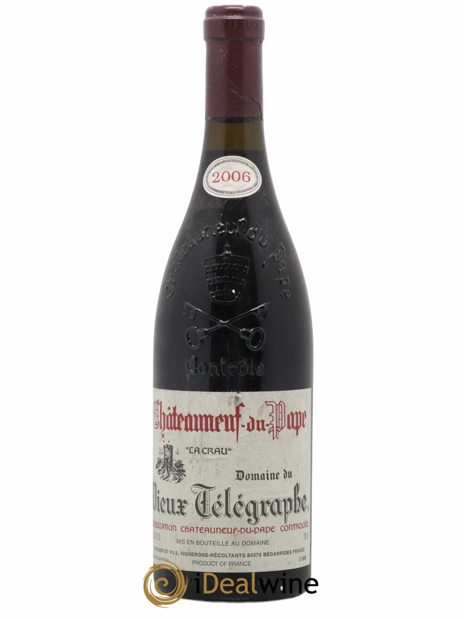 Châteauneuf-du-Pape Vieux Télégraphe (Domaine du) Vignobles Brunier 2006 - Lot of 1 bottle - 0