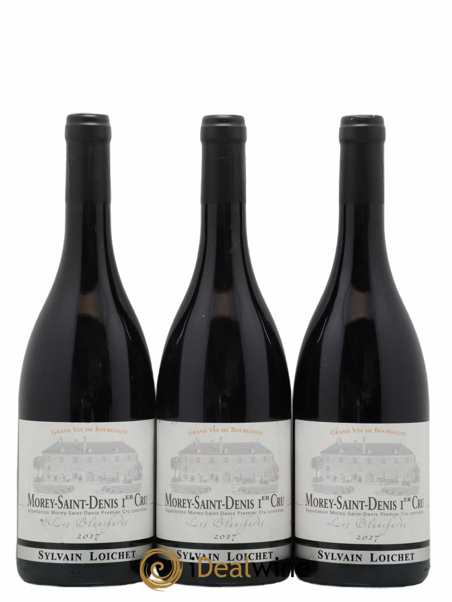 Morey Saint-Denis 1er Cru Les Blanchards Sylvain Loichet 2017 - Lot of 3 bottles - 0