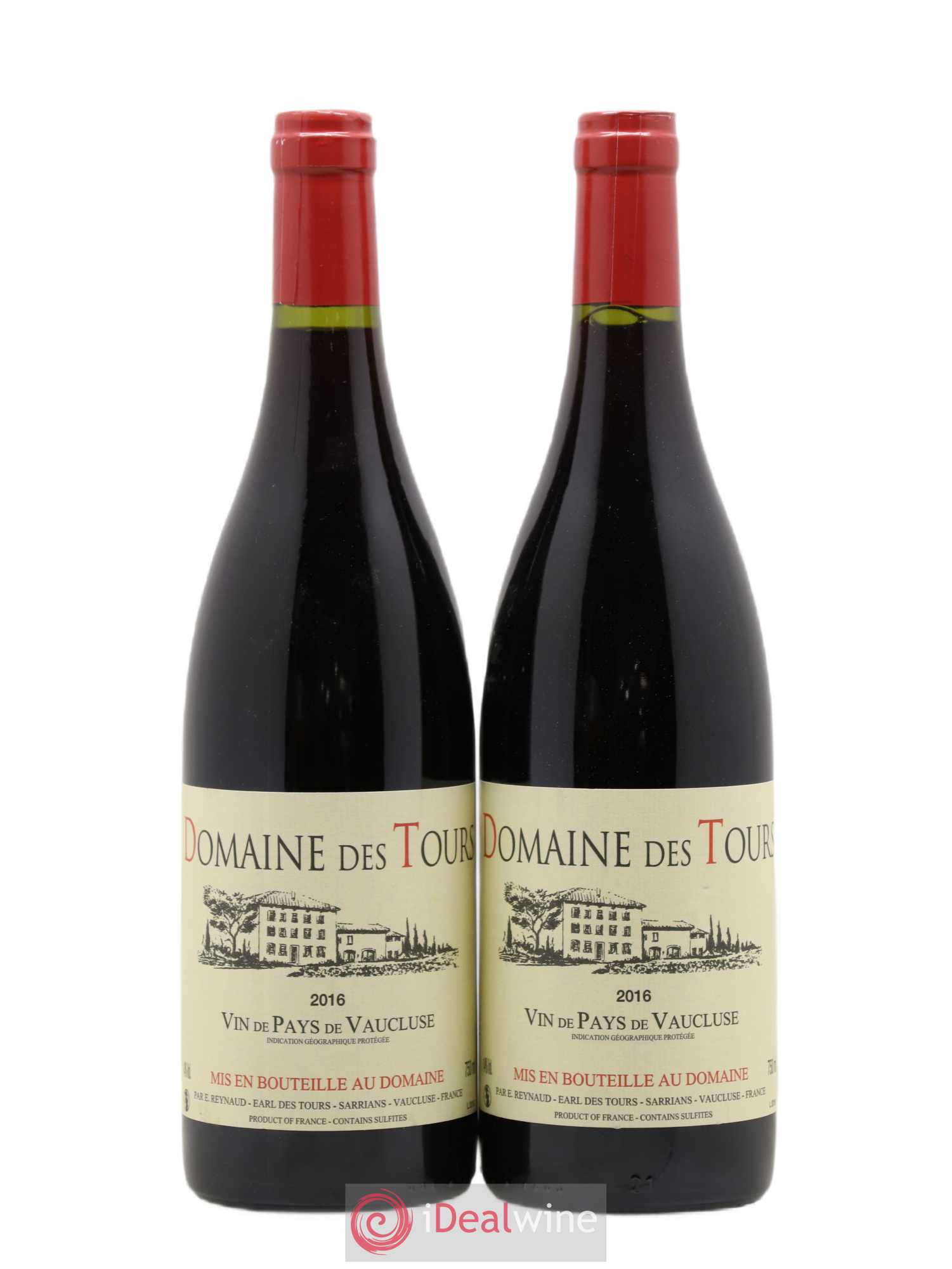 Vaucluse (Vin de Pays de Vaucluse) Domaine des Tours Emmanuel Reynaud 2016 - Lot de 2 bouteilles - 0