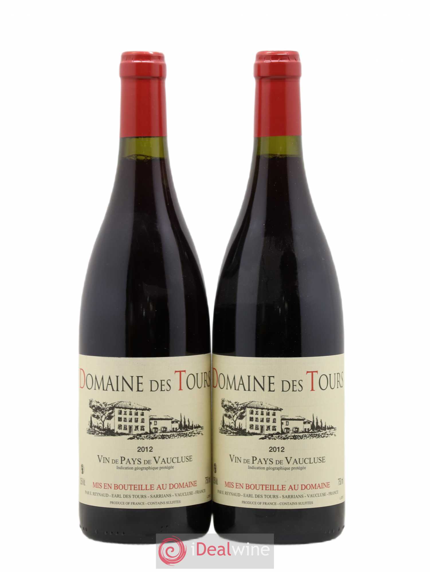 Vaucluse (Vin de Pays de Vaucluse) Domaine des Tours Emmanuel Reynaud 2012 - Lot de 2 bouteilles - 0