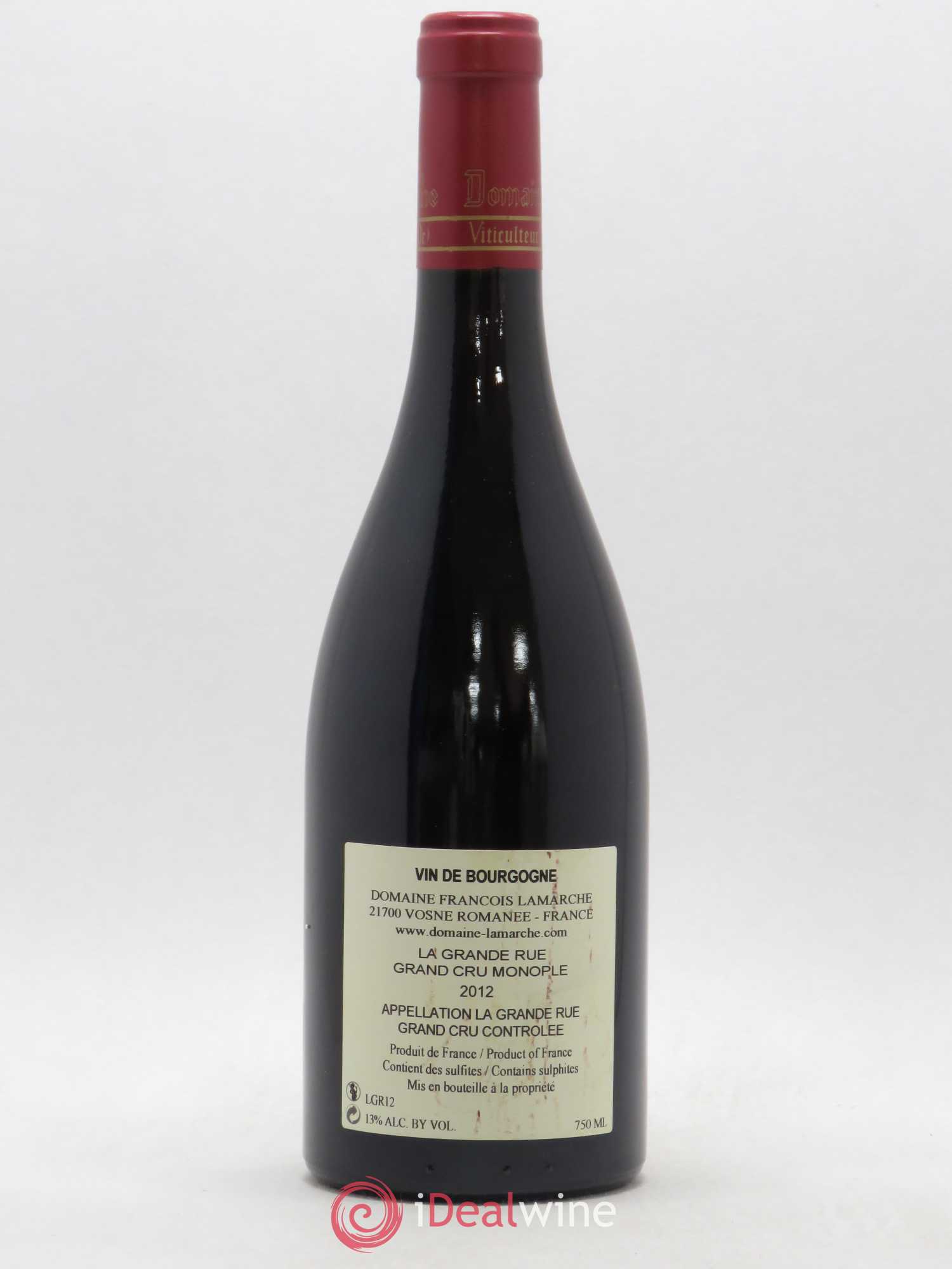 La Grande Rue Grand Cru Lamarche (Domaine) 2012 - Lot de 1 bouteille - 1