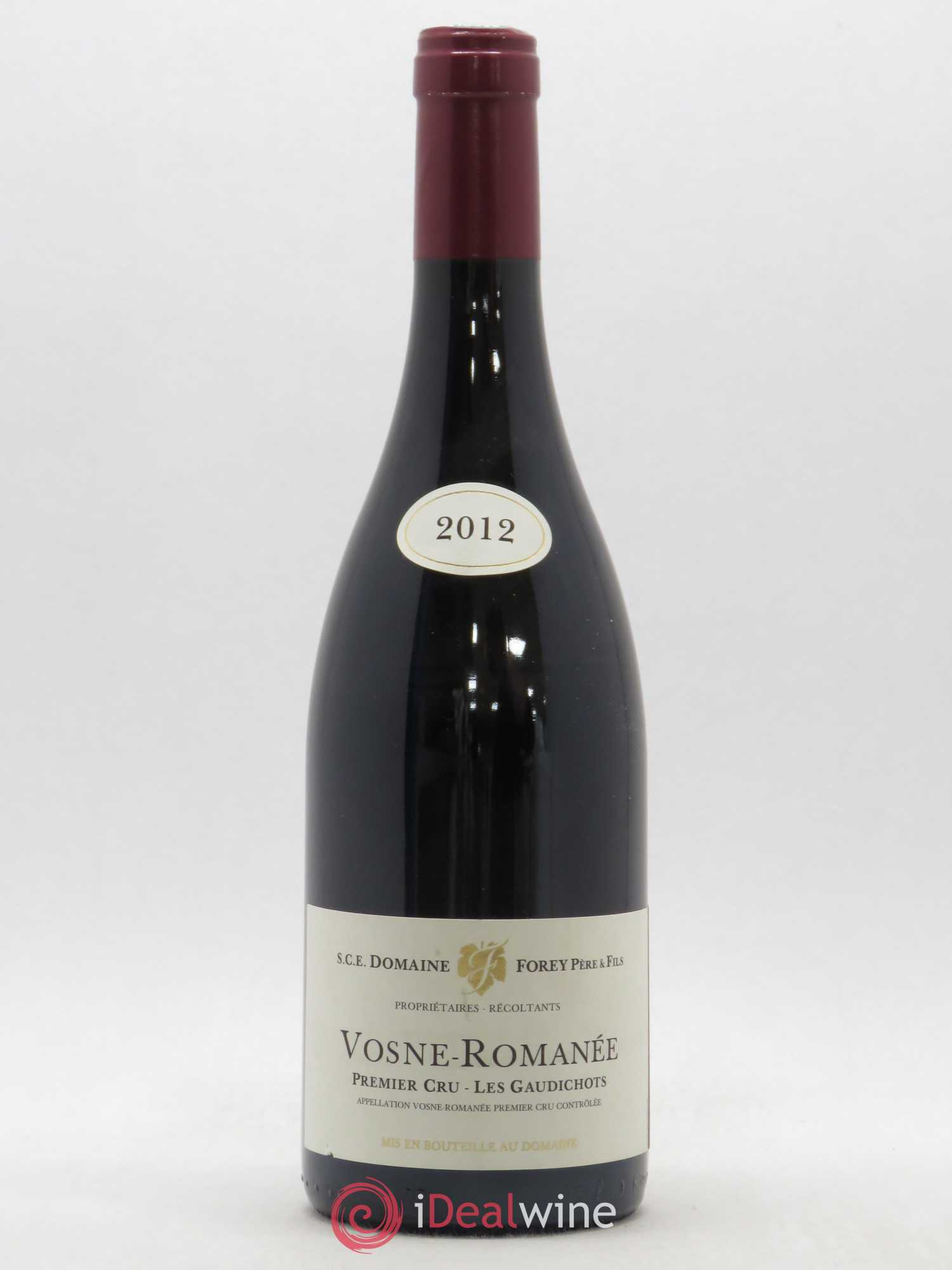 Vosne-Romanée 1er Cru Les Gaudichots Forey Père et Fils (Domaine) 2012 - Lot de 1 bouteille - 0
