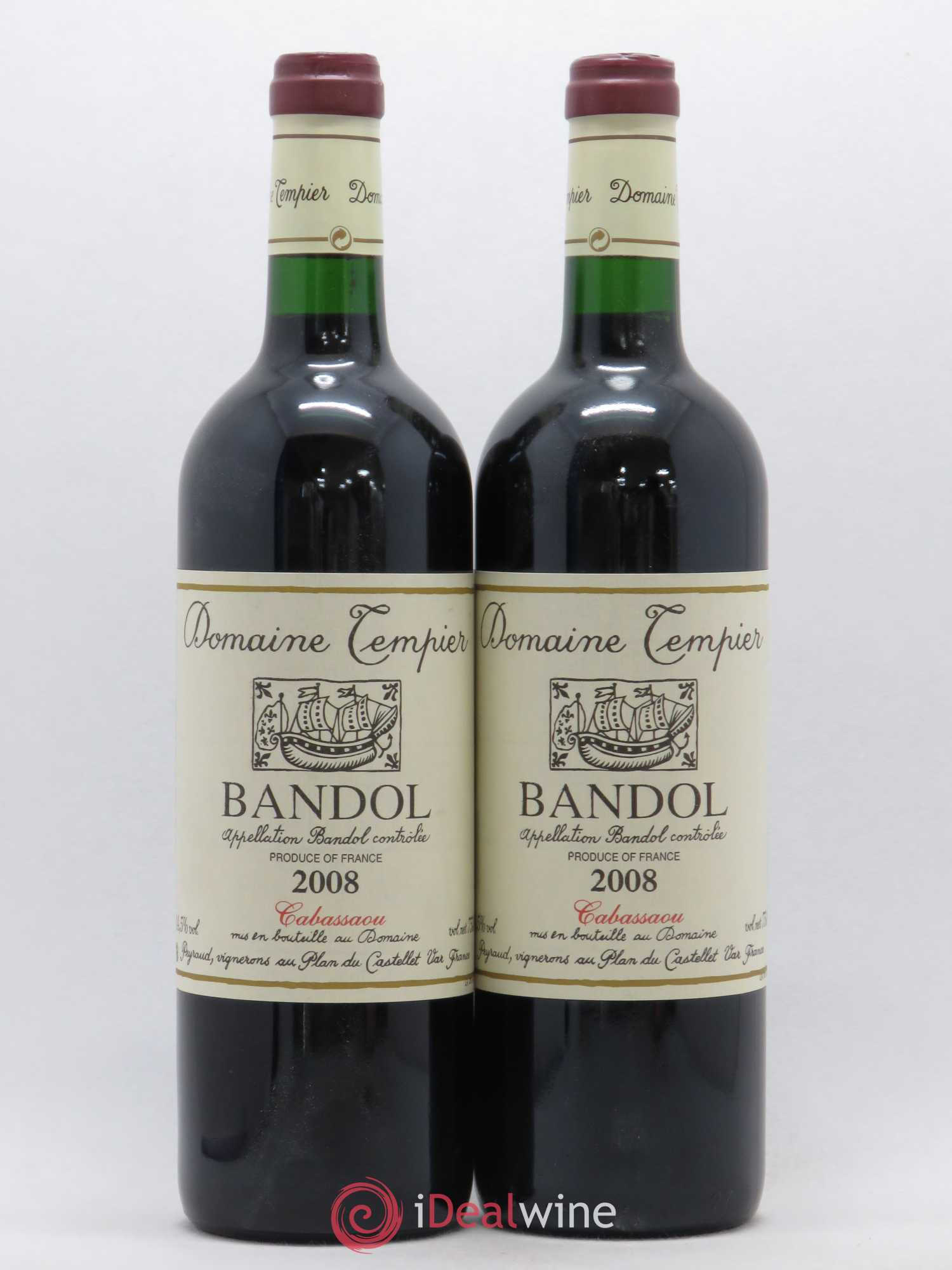 Bandol Domaine Tempier Cuvée Cabassaou Famille Peyraud 2008 - Lot de 2 bouteilles - 0