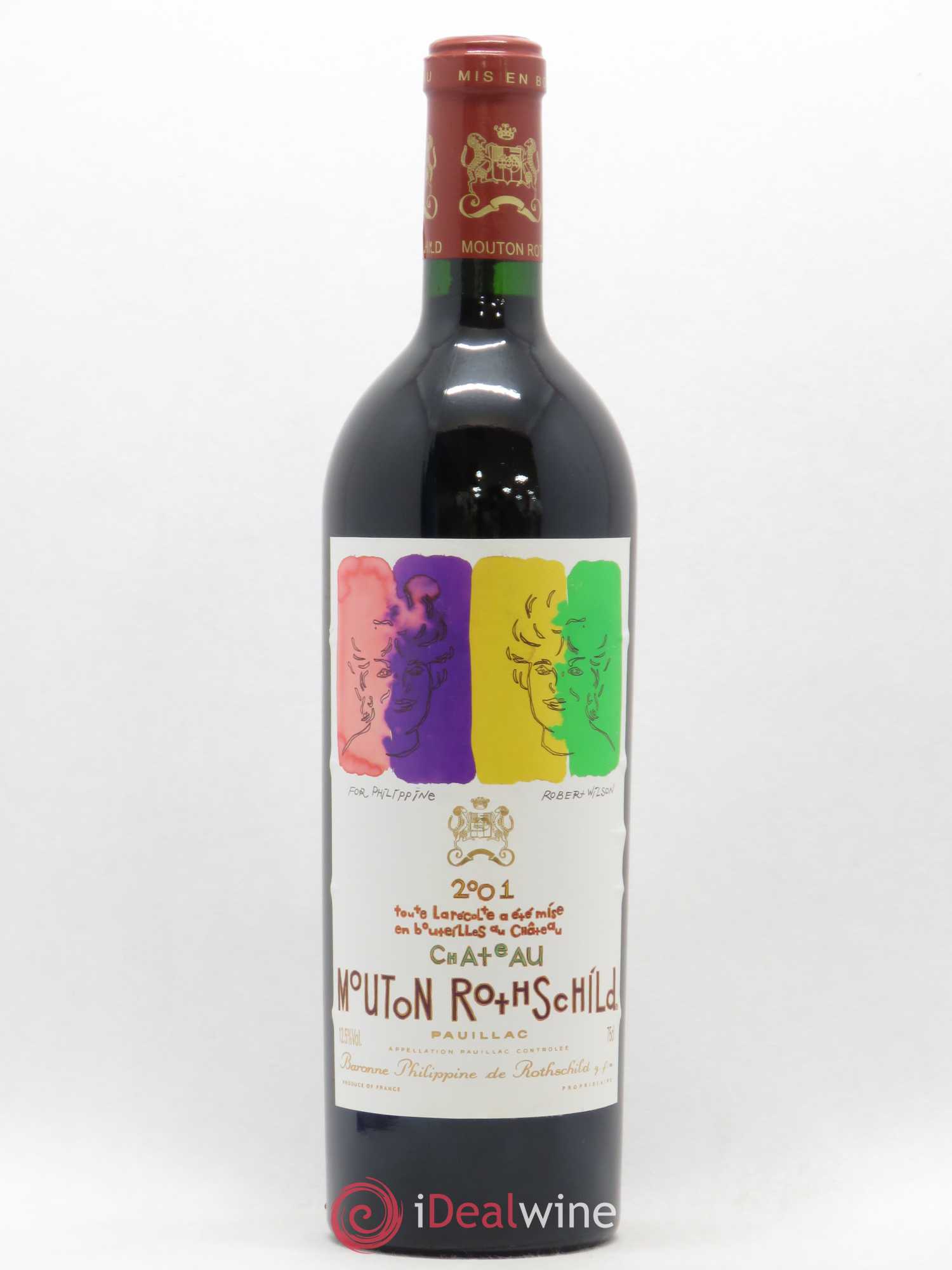 Château Mouton Rothschild 1er Grand Cru Classé 2001 - Lot de 1 bouteille - 0