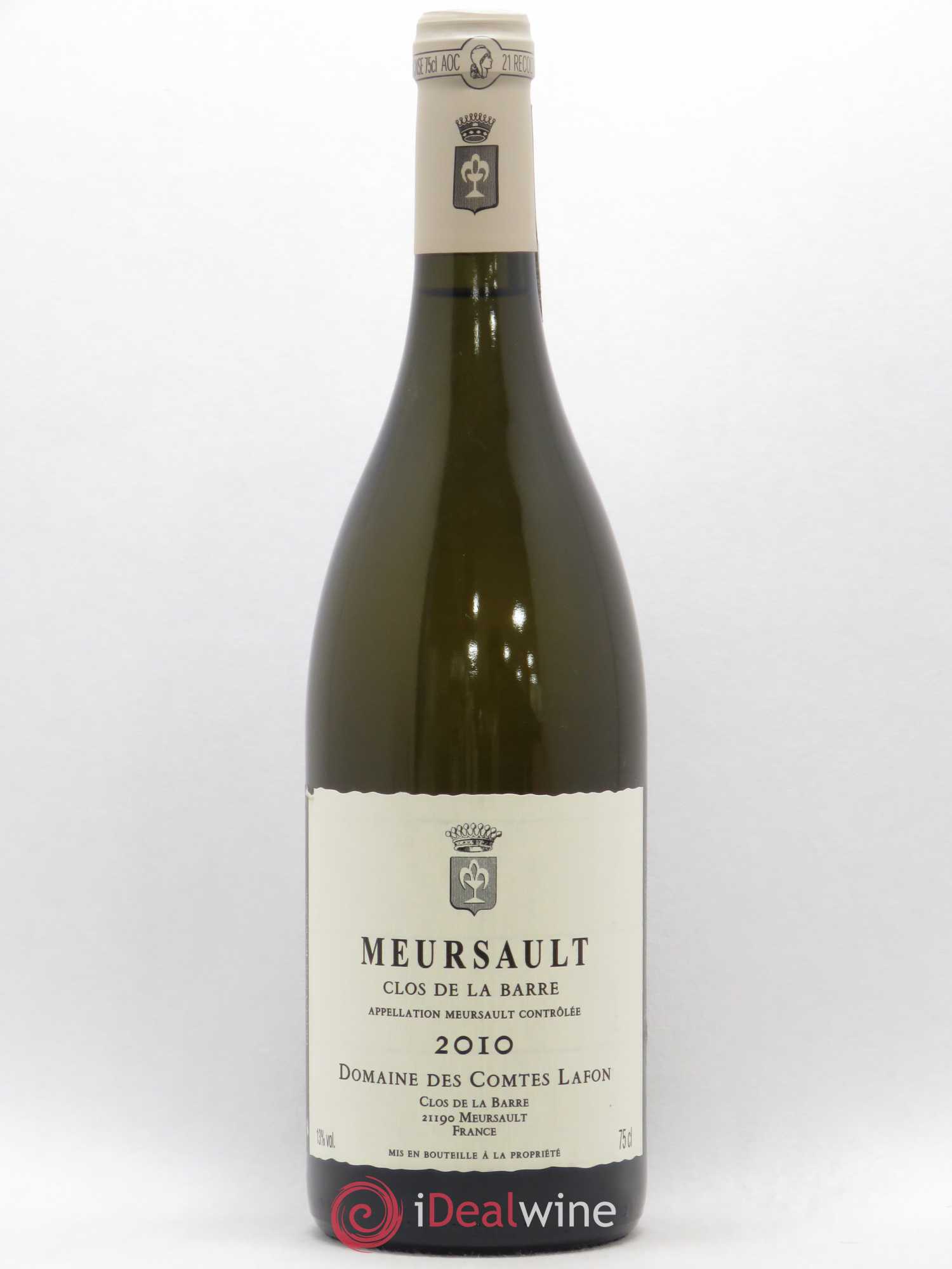 Meursault Clos de la Barre Comtes Lafon (Domaine des) 2010 - Lot de 1 bouteille - 0