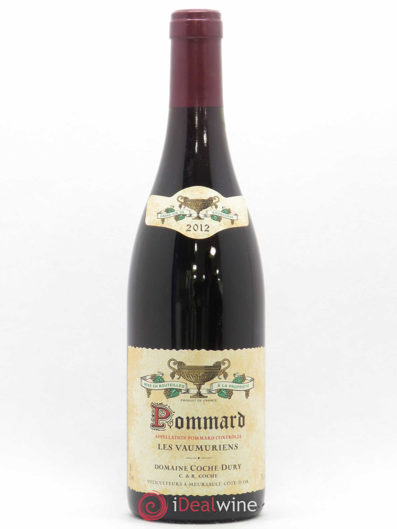 Pommard les Vaumuriens Coche Dury (Domaine) 2012 - Lot de 1 bouteille - 0