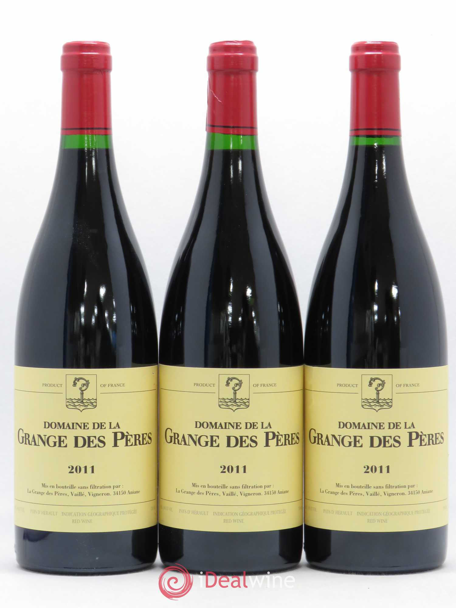 Pays d'Hérault Grange des Pères Laurent Vaillé 2011 - Lot de 3 bouteilles - 0