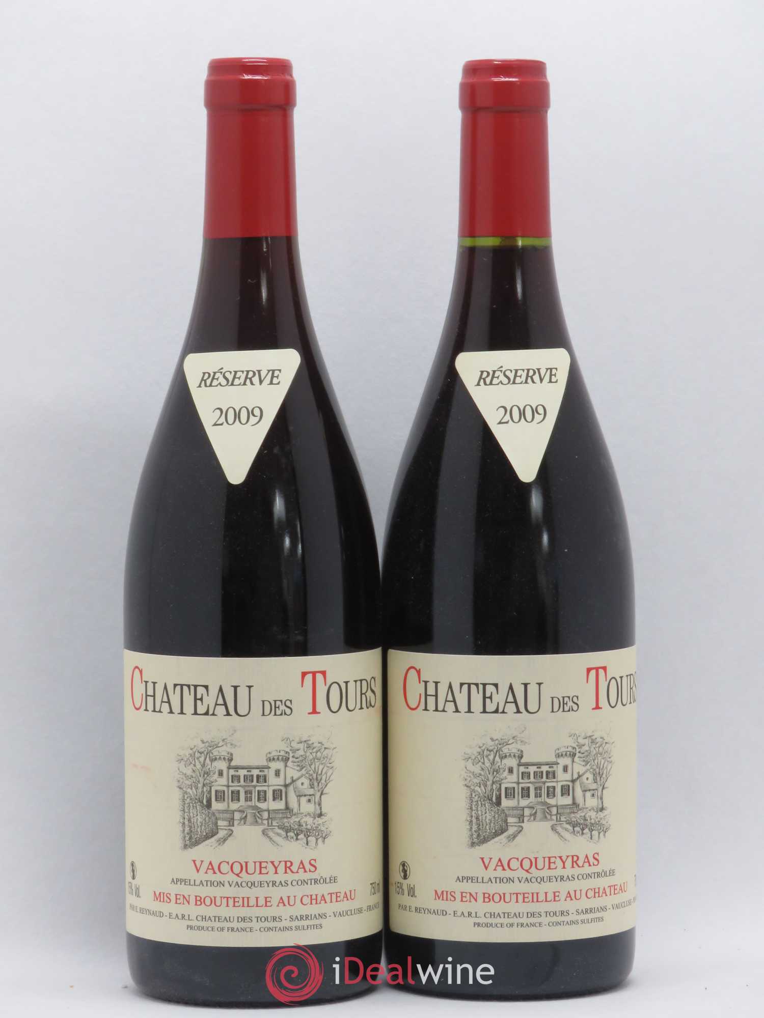 Vacqueyras Château des Tours Emmanuel Reynaud 2009 - Lot de 2 bouteilles - 0