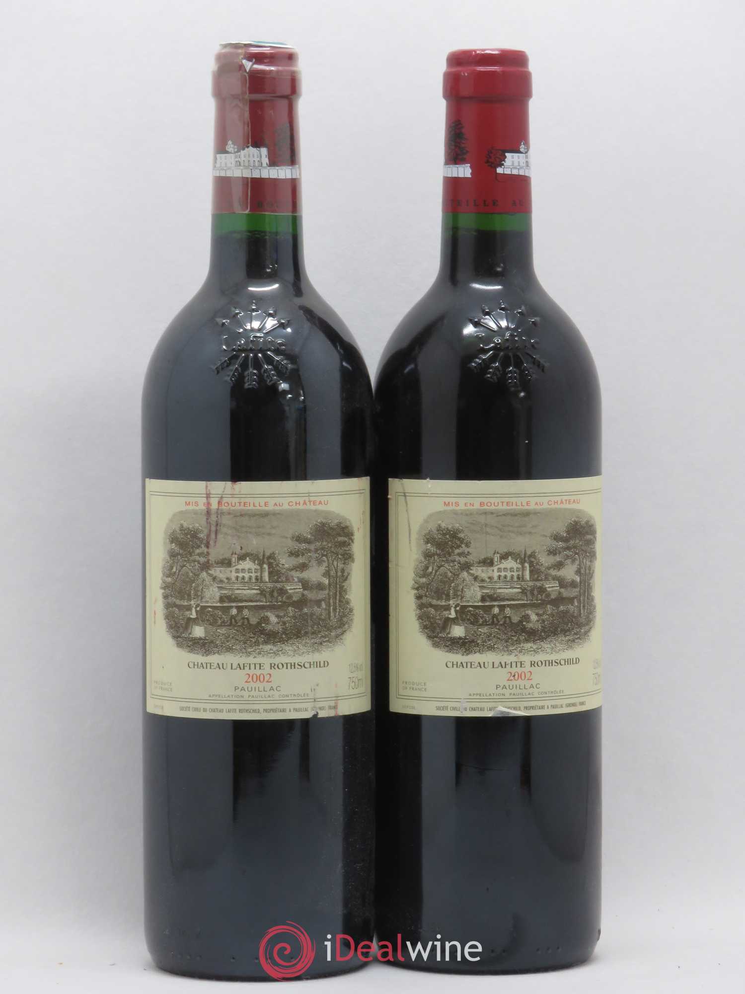 Château Lafite Rothschild 1er Grand Cru Classé 2002 - Lot de 2 bouteilles - 0