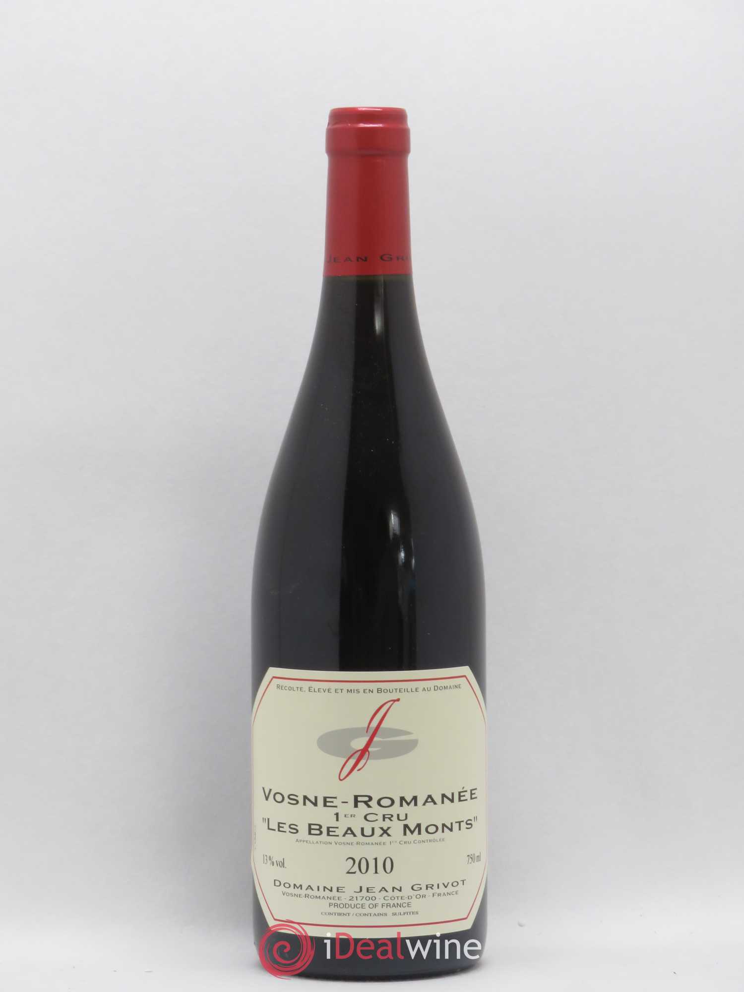 Vosne-Romanée 1er Cru Les Beaux-Monts Jean Grivot 2010 - Lot de 1 bouteille - 0