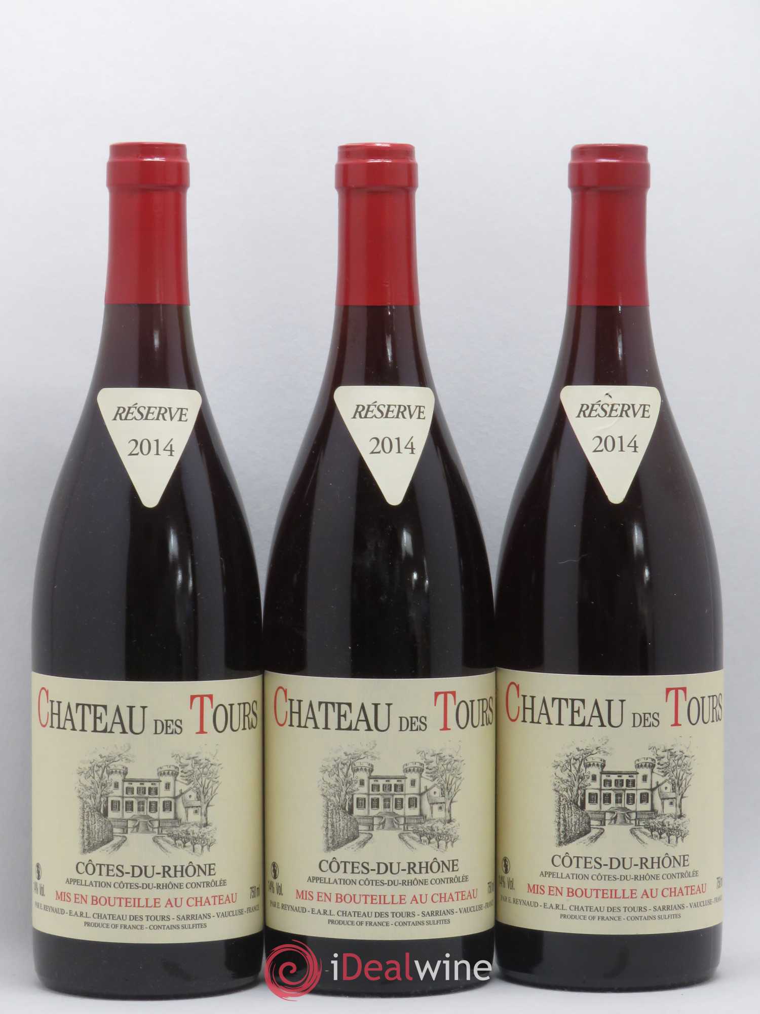 Côtes-du-Rhône Château des Tours Emmanuel Reynaud 2014 - Lot de 3 bouteilles - 0