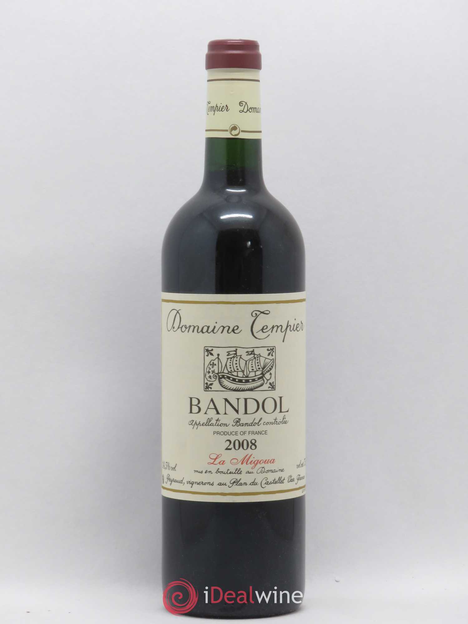 Bandol Domaine Tempier Cuvée La Migoua Famille Peyraud 2008 - Lot de 1 bouteille - 0