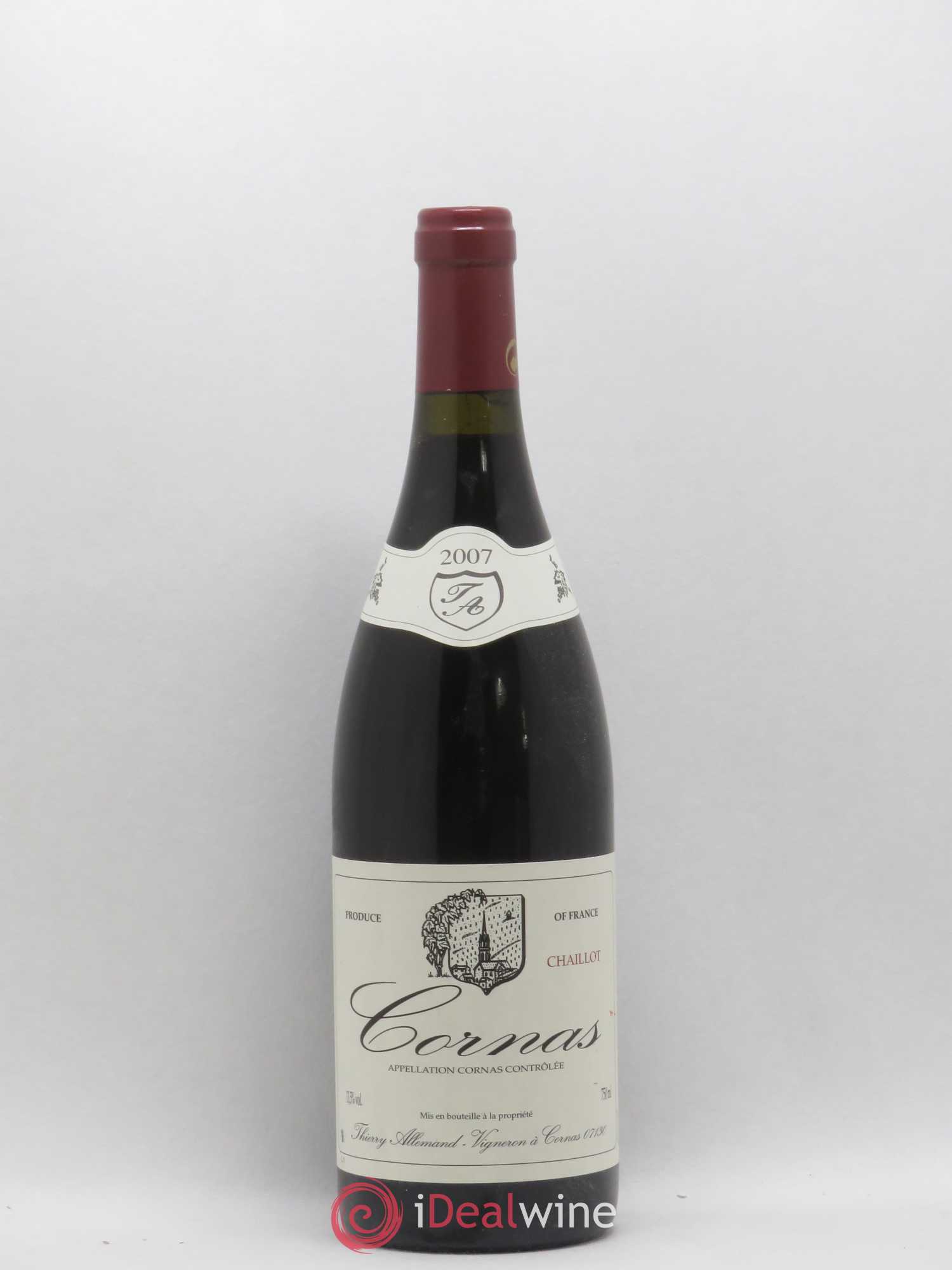 Cornas Chaillot Thierry Allemand 2007 - Lot de 1 bouteille - 0