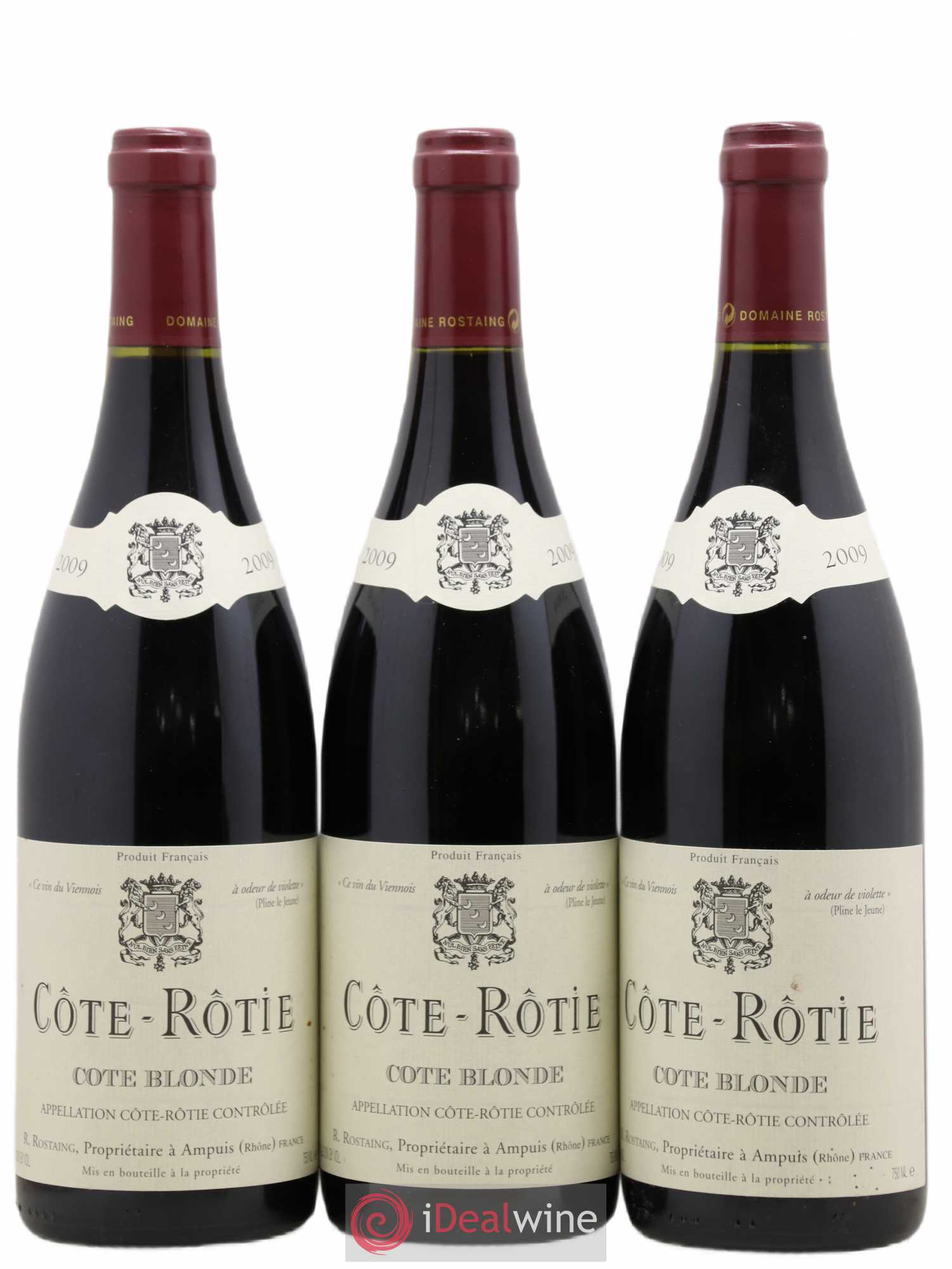 Côte-Rôtie Côte Blonde René Rostaing 2009 - Lot of 3 bottles - 0