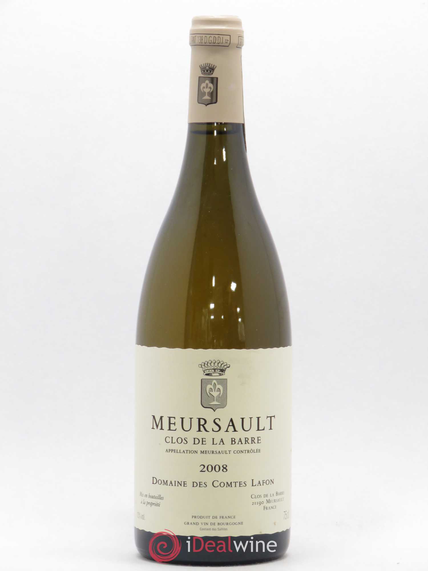 Meursault Clos de la Barre Comtes Lafon (Domaine des) 2008 - Posten von 1 Flasche - 0