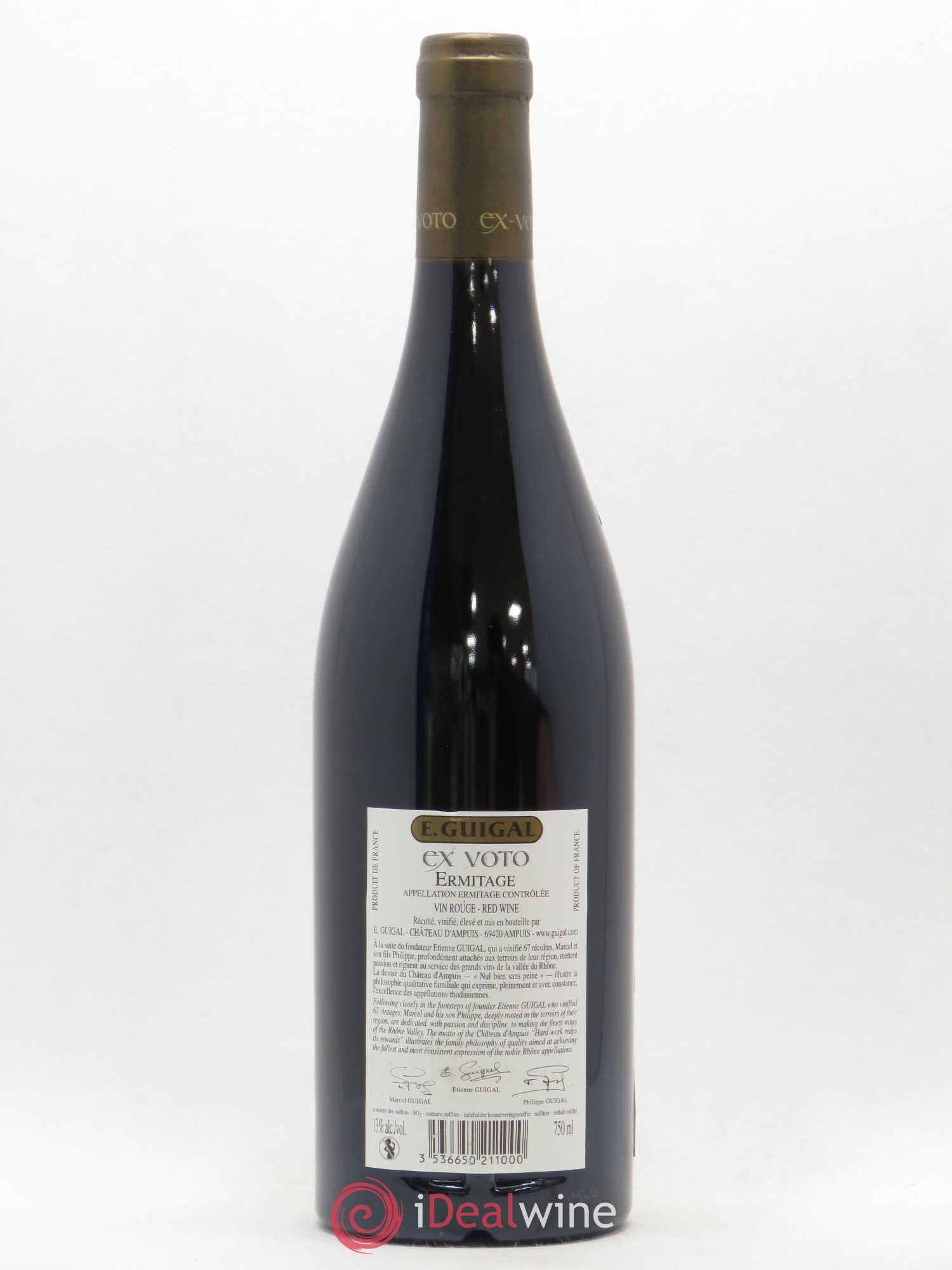 Ermitage Ex Voto Guigal 2005 - Lot de 1 bouteille - 1