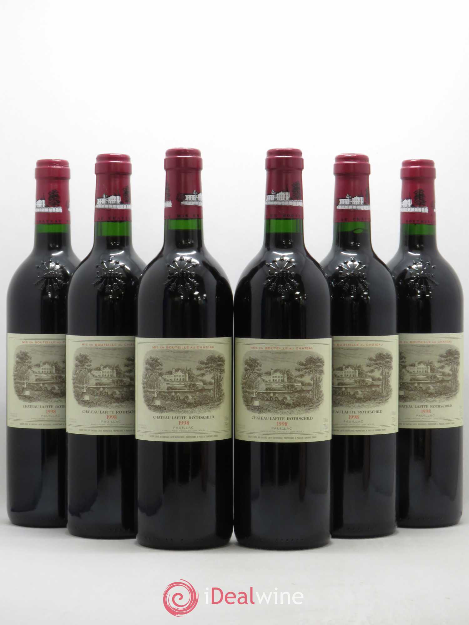 Château Lafite Rothschild 1er Grand Cru Classé 1998 - Lot de 6 bouteilles - 0