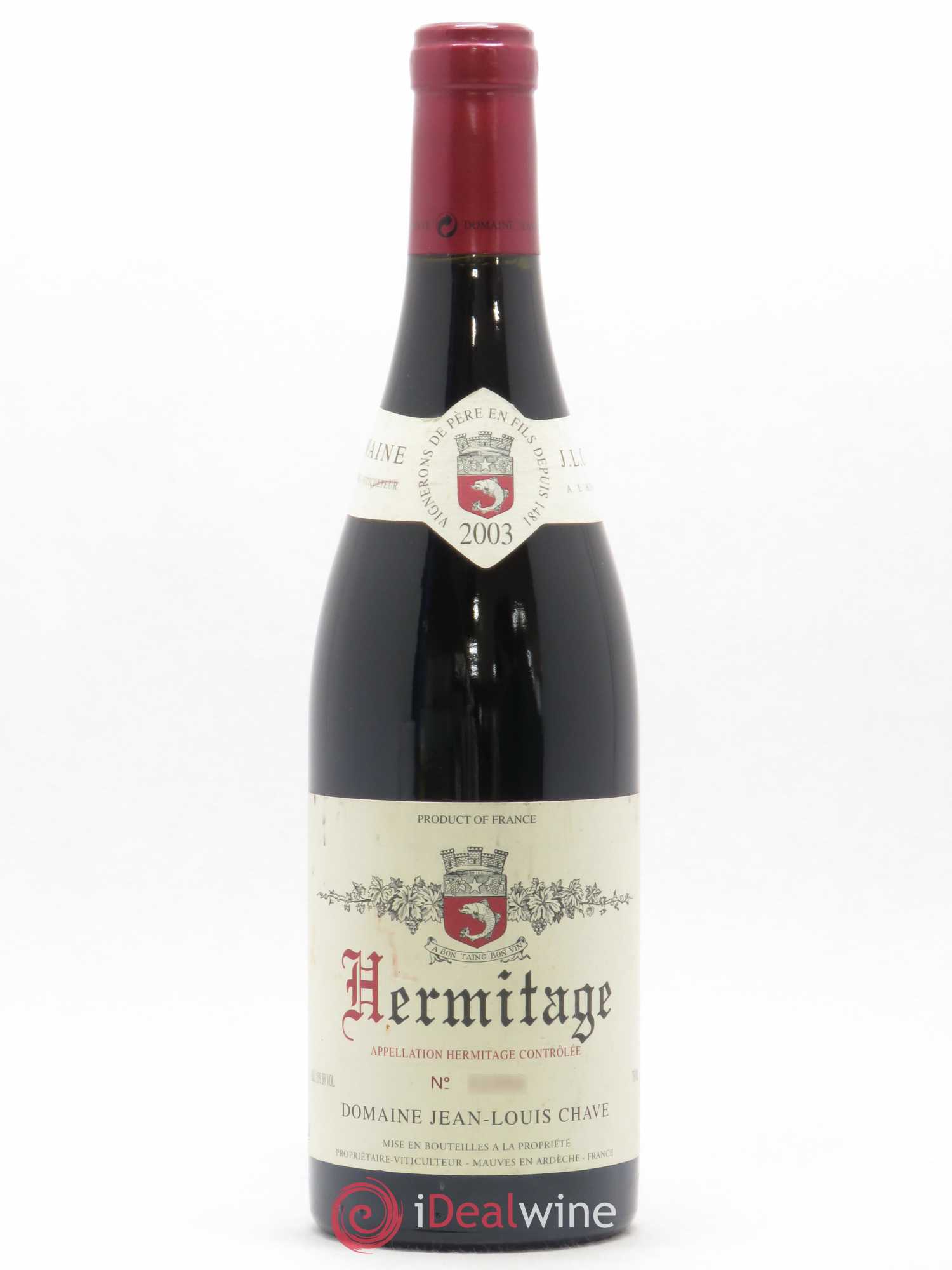 Hermitage Jean-Louis Chave 2003 - Lot de 1 bouteille - 0