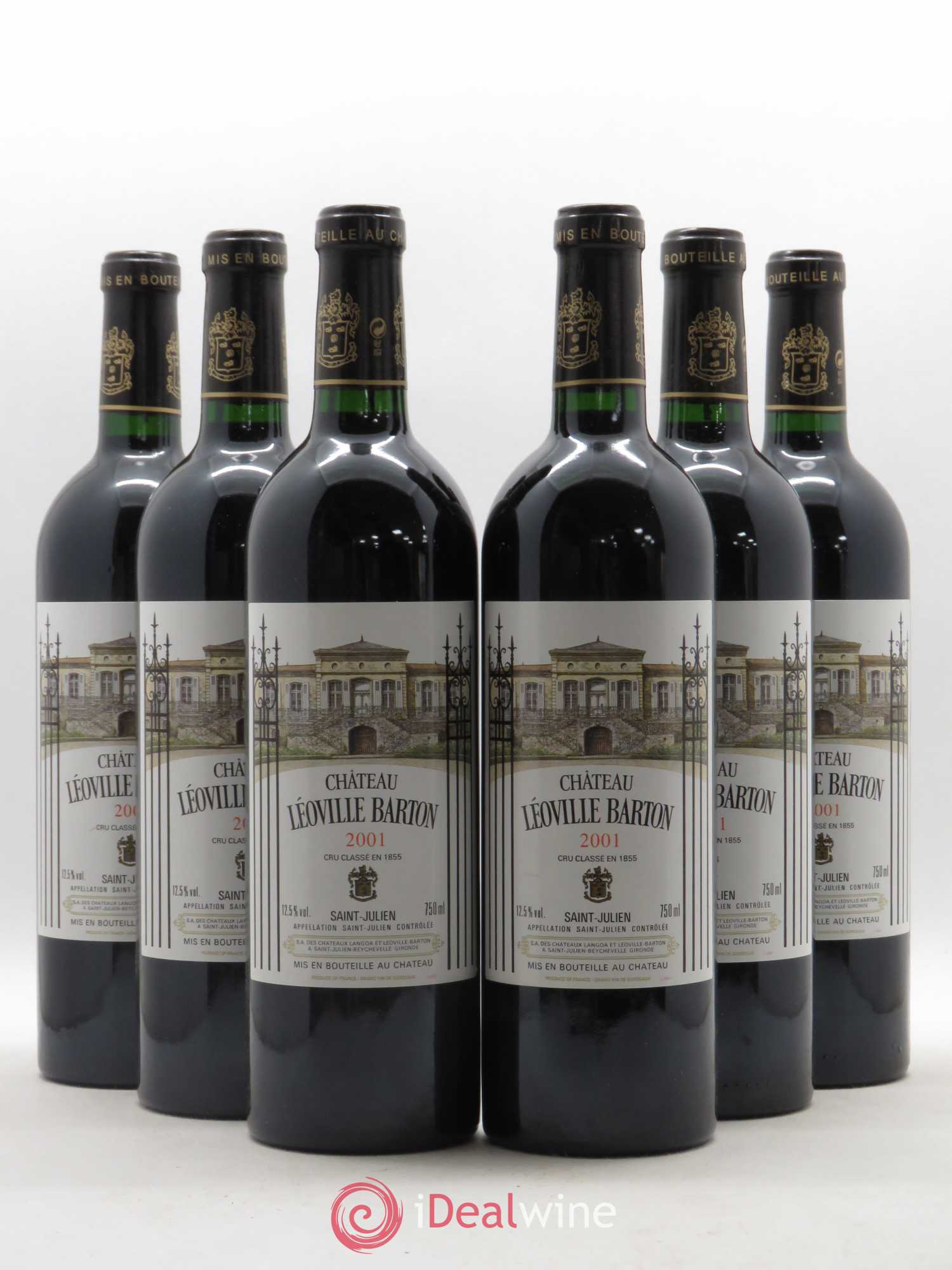 Château Léoville Barton 2ème Grand Cru Classé 2001 - Lot de 6 bouteilles - 0