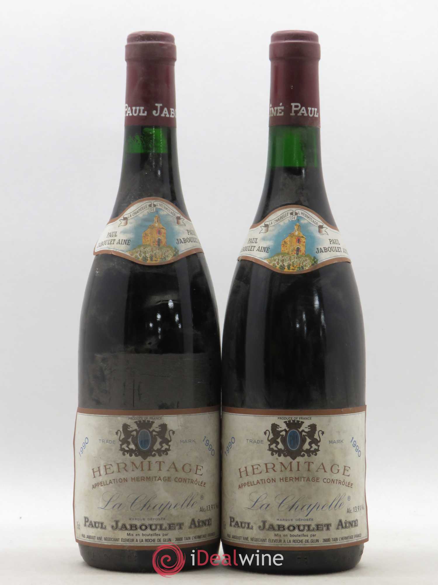 Hermitage La Chapelle Paul Jaboulet Ainé 1990 - Lot de 2 bouteilles - 0