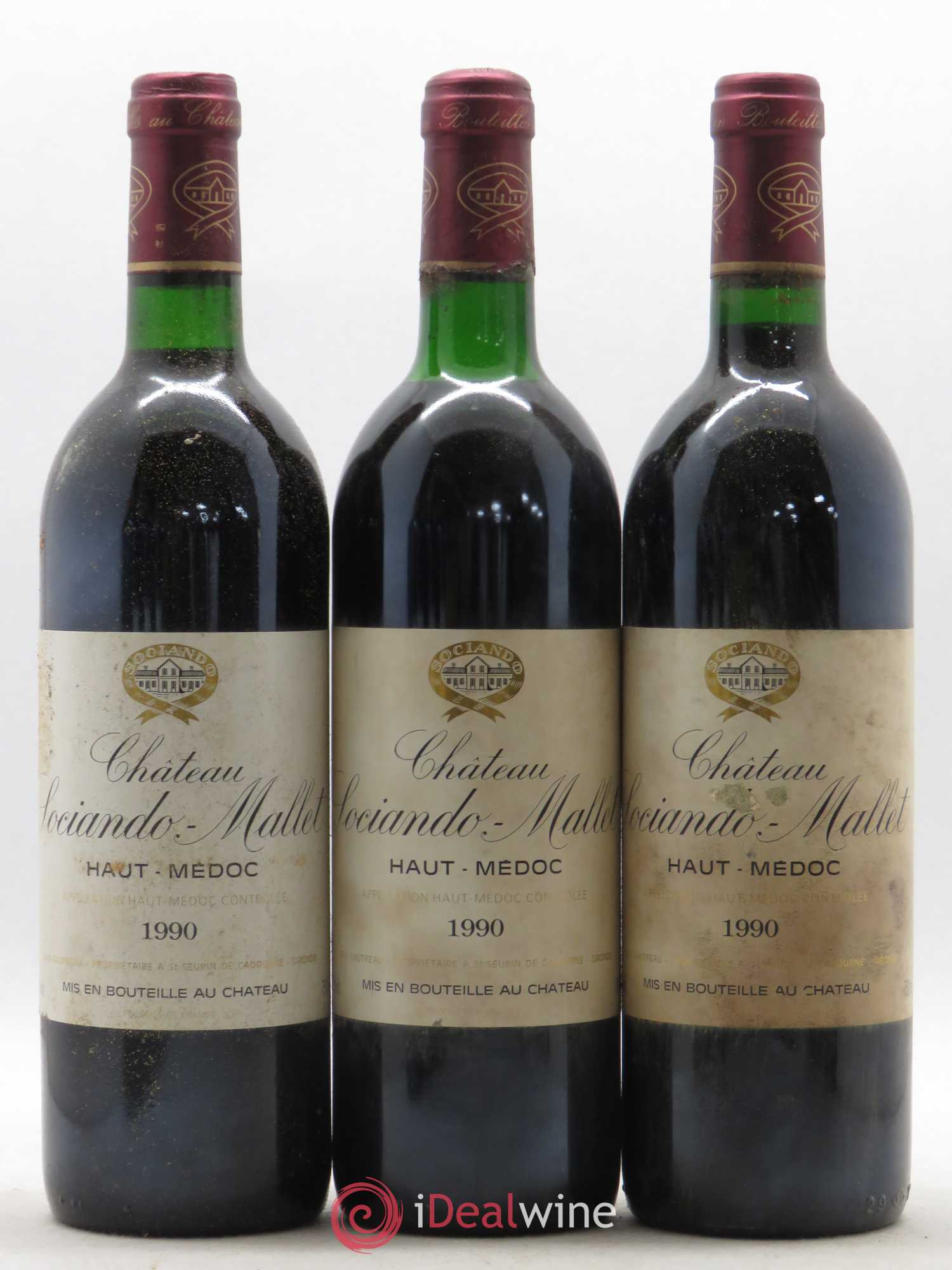 Château Sociando Mallet 1990 - Lot de 12 bouteilles - 3