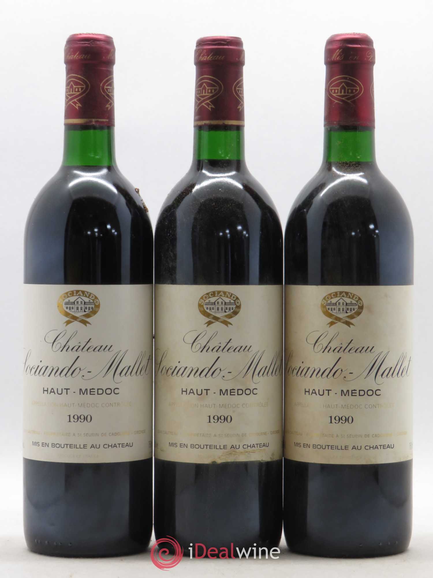 Château Sociando Mallet 1990 - Lot de 12 bouteilles - 4
