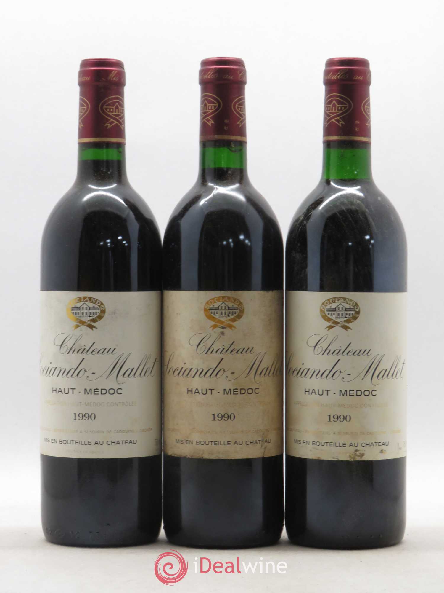 Château Sociando Mallet 1990 - Lot de 6 bouteilles - 2