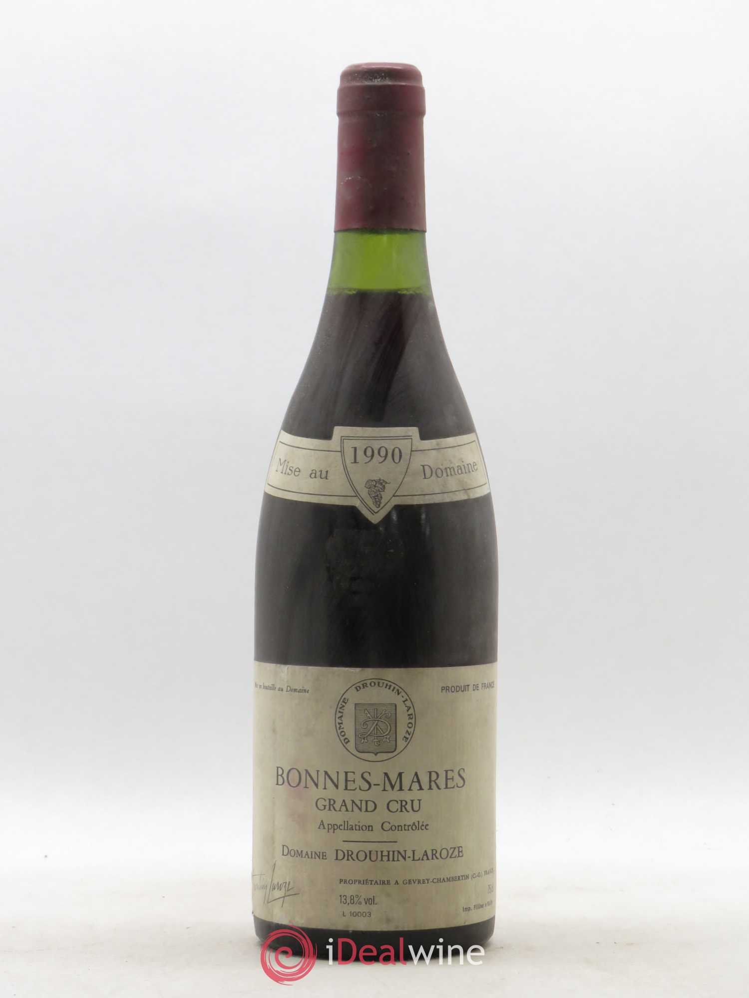Bonnes-Mares Grand Cru Domaine Drouhin-Laroze 1990 - Lot de 1 bouteille - 0