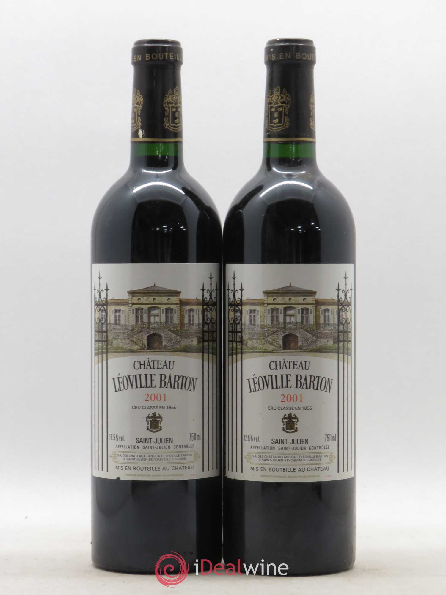 Château Léoville Barton 2ème Grand Cru Classé 2001 - Lot de 2 bouteilles - 0