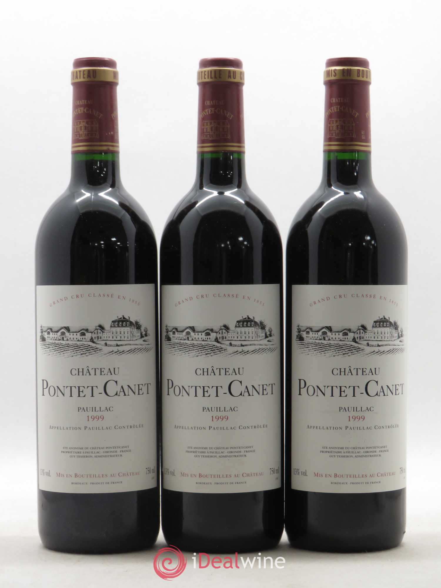 Château Pontet Canet 5ème Grand Cru Classé 1999 - Lot de 6 bouteilles - 2