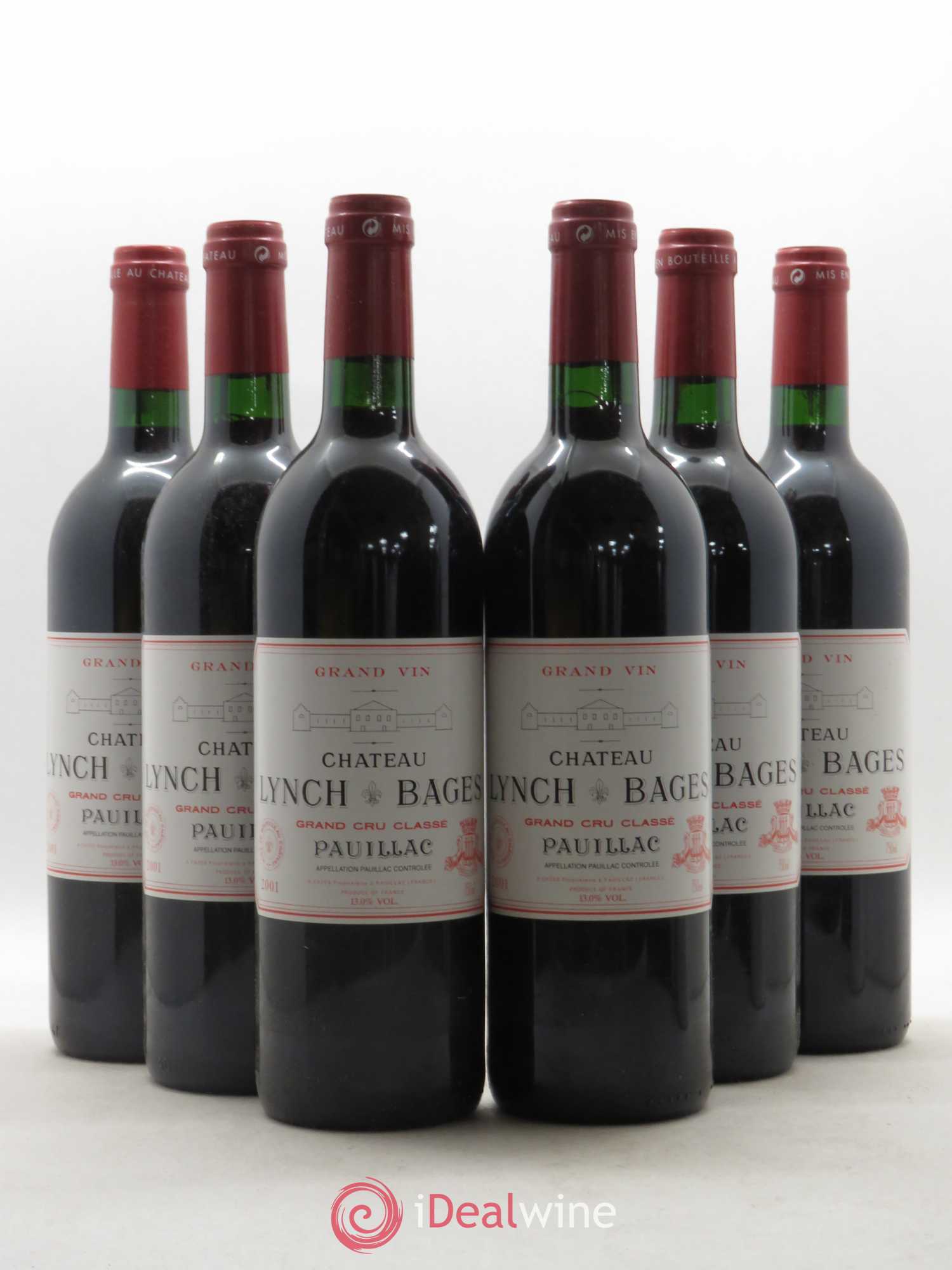 Château Lynch Bages 5ème Grand Cru Classé 2001 - Lot de 6 bouteilles - 0