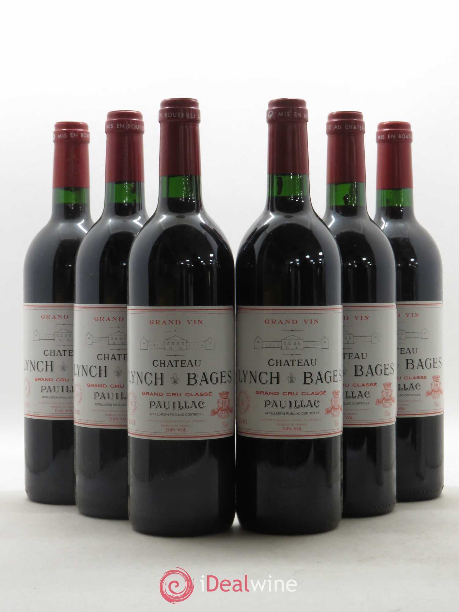 Château Lynch Bages 5ème Grand Cru Classé 2001 - Lot de 6 bouteilles - 0
