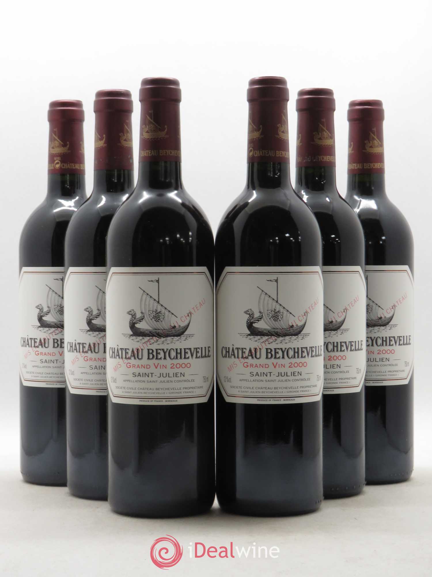 Château Beychevelle 4ème Grand Cru Classé 2000 - Lot de 6 bouteilles - 0