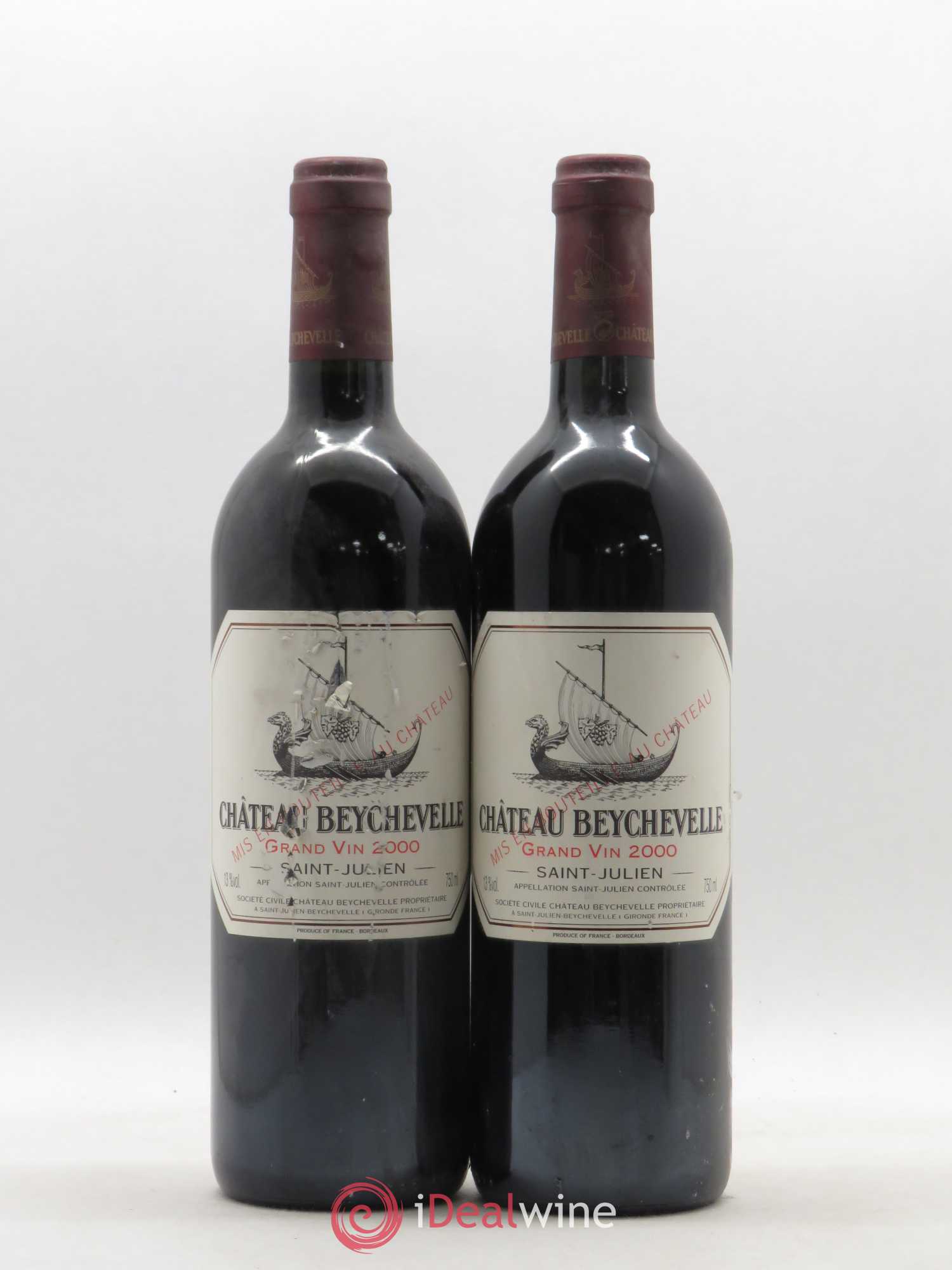 Château Beychevelle 4ème Grand Cru Classé 2000 - Lot de 2 bouteilles - 0