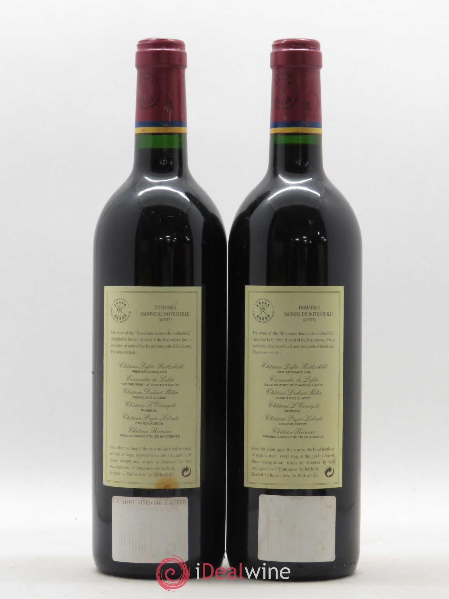 Carruades de Lafite Rothschild Second Vin 1998 - Lot de 2 bouteilles - 1