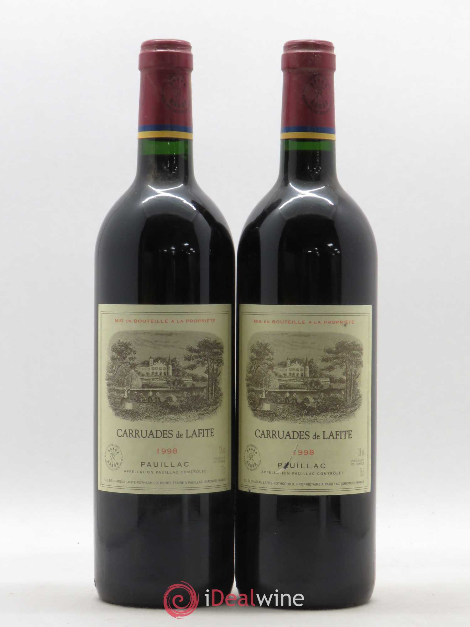 Carruades de Lafite Rothschild Second Vin 1998 - Lot de 2 bouteilles - 0