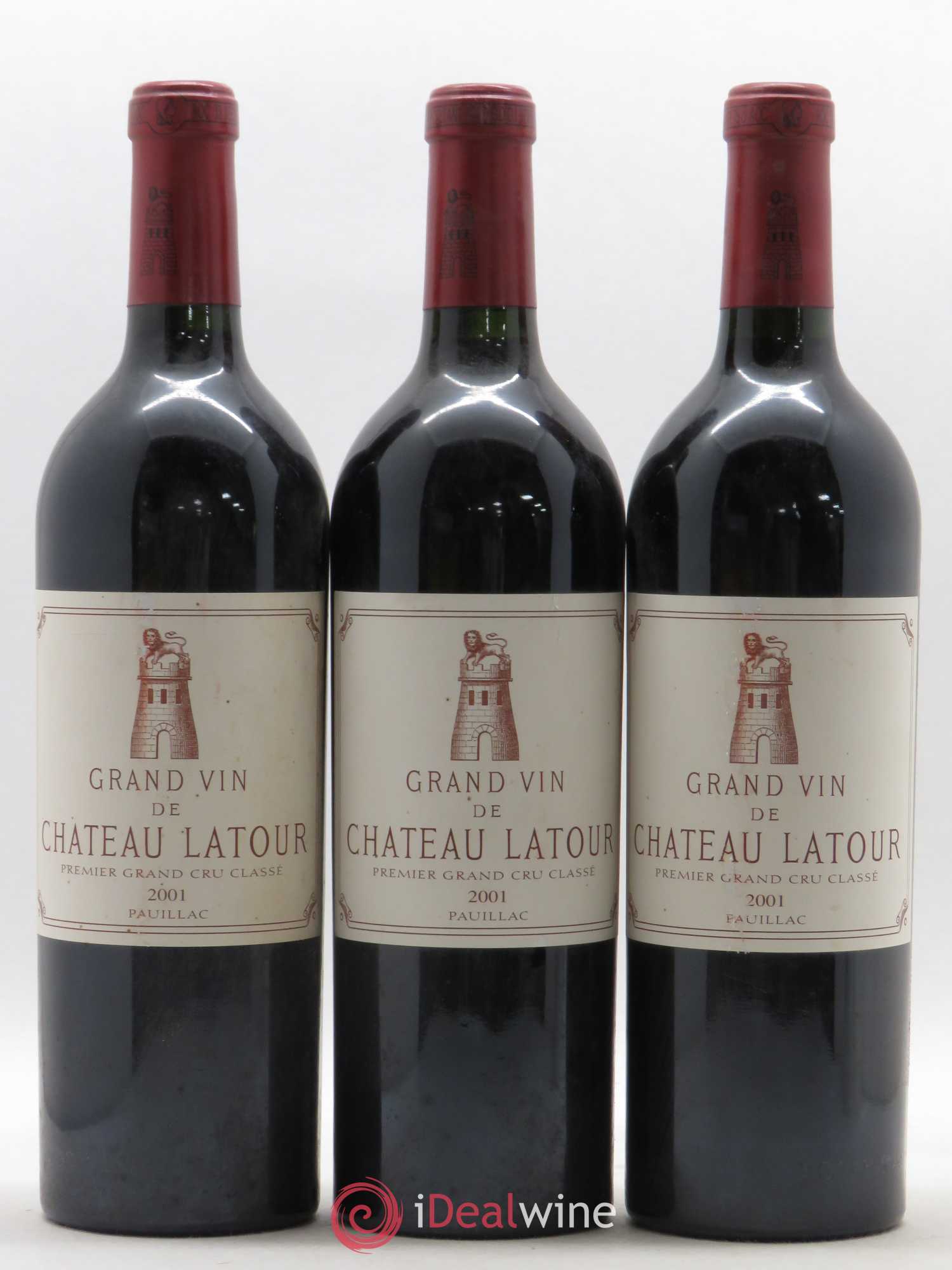 Château Latour 1er Grand Cru Classé 2001 - Lot de 3 bouteilles - 0