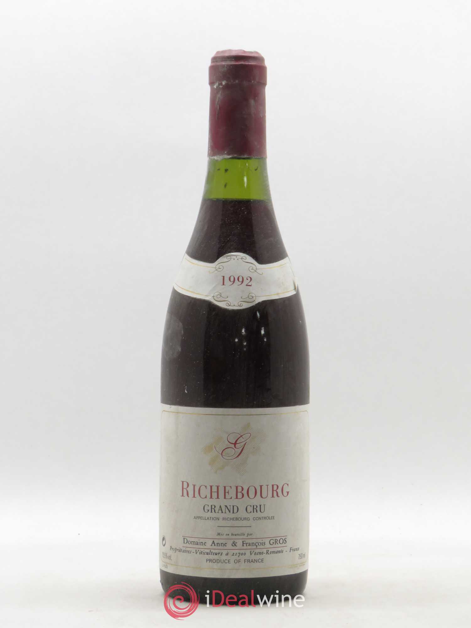 Richebourg Grand Cru Anne Gros 1992 - Lot de 1 bouteille - 0