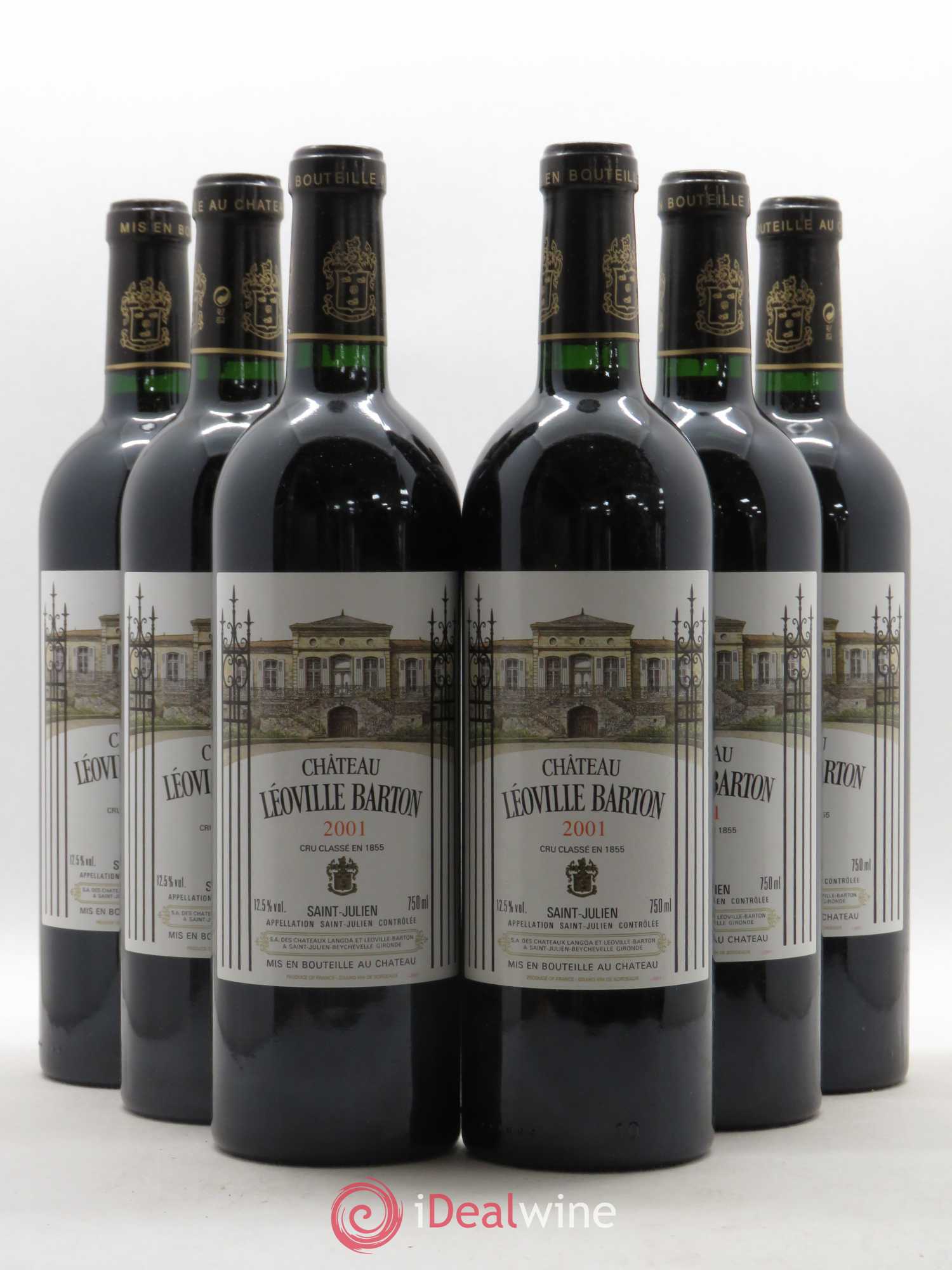 Château Léoville Barton 2ème Grand Cru Classé 2001 - Lot de 6 bouteilles - 0