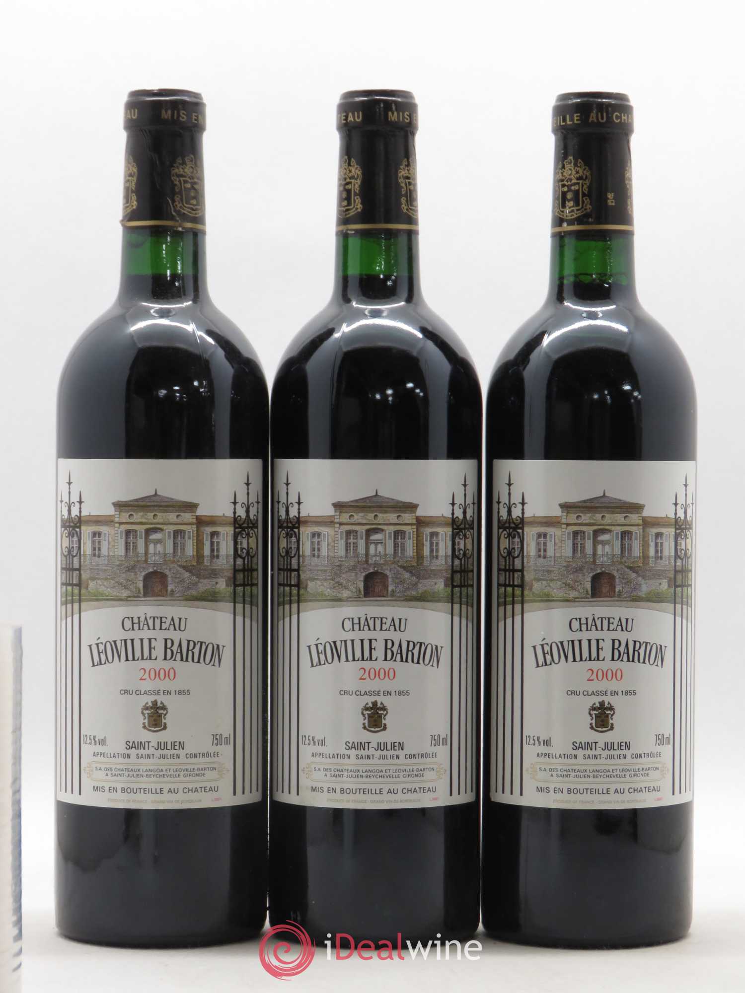 Château Léoville Barton 2ème Grand Cru Classé 2000 - Lot de 3 bouteilles - 0