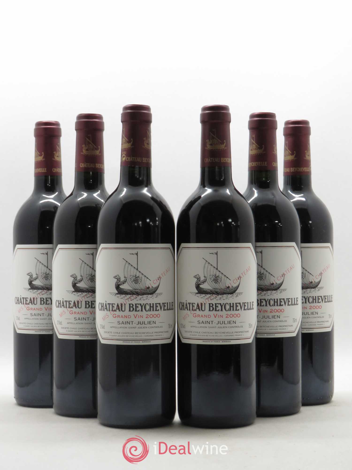 Château Beychevelle 4ème Grand Cru Classé 2000 - Lot de 6 bouteilles - 0