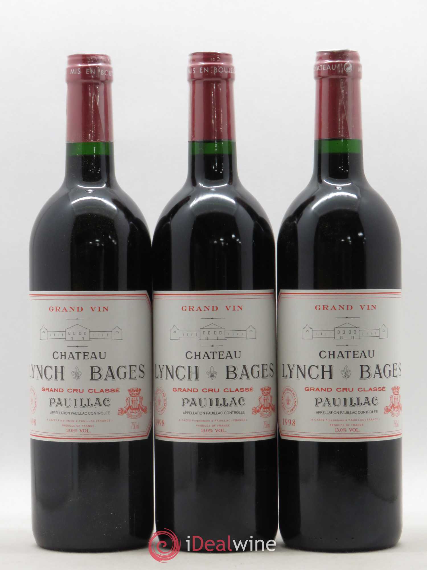 Château Lynch Bages 5ème Grand Cru Classé 1998 - Lot de 12 bouteilles - 0