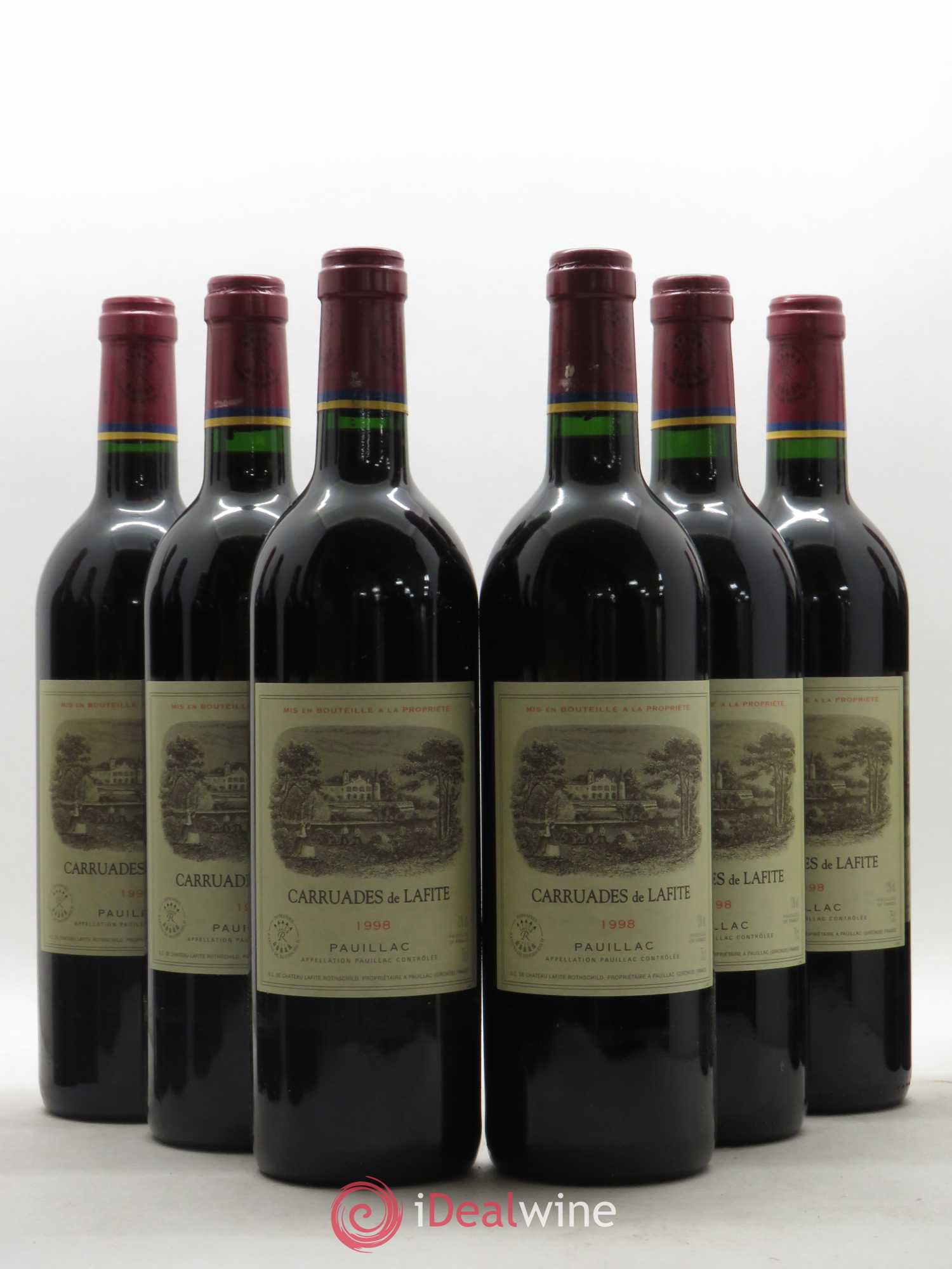 Carruades de Lafite Rothschild Second Vin 1998 - Lot de 6 bouteilles - 0