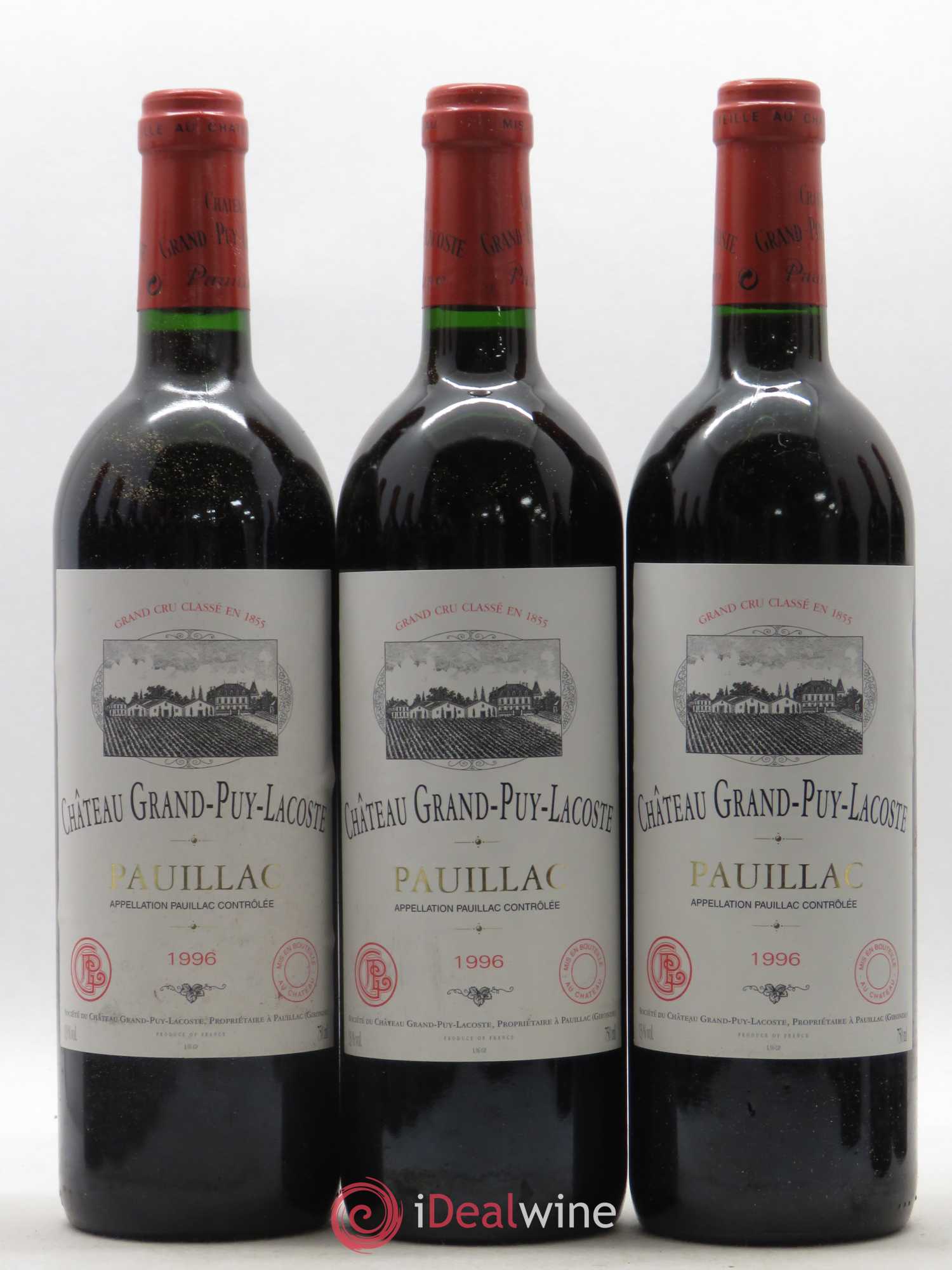Château Grand Puy Lacoste 5ème Grand Cru Classé 1996 - Lot de 12 bouteilles - 1