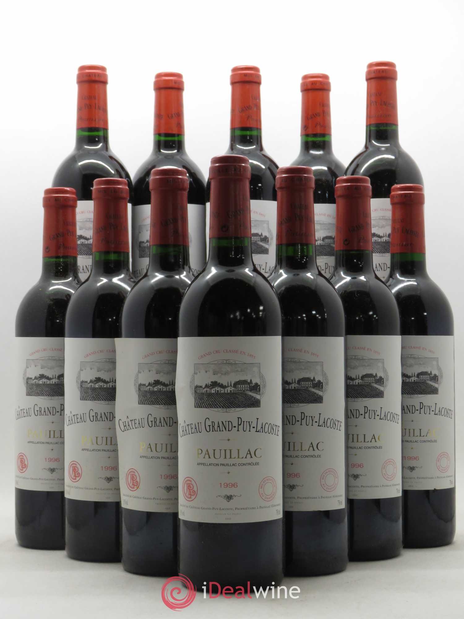 Château Grand Puy Lacoste 5ème Grand Cru Classé 1996 - Lot de 12 bouteilles - 0