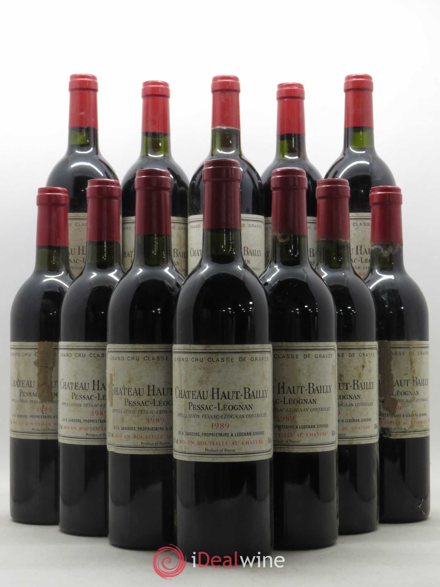 Château Haut-Bailly Cru Classé de Graves 1989 - Lot de 12 bouteilles - 0