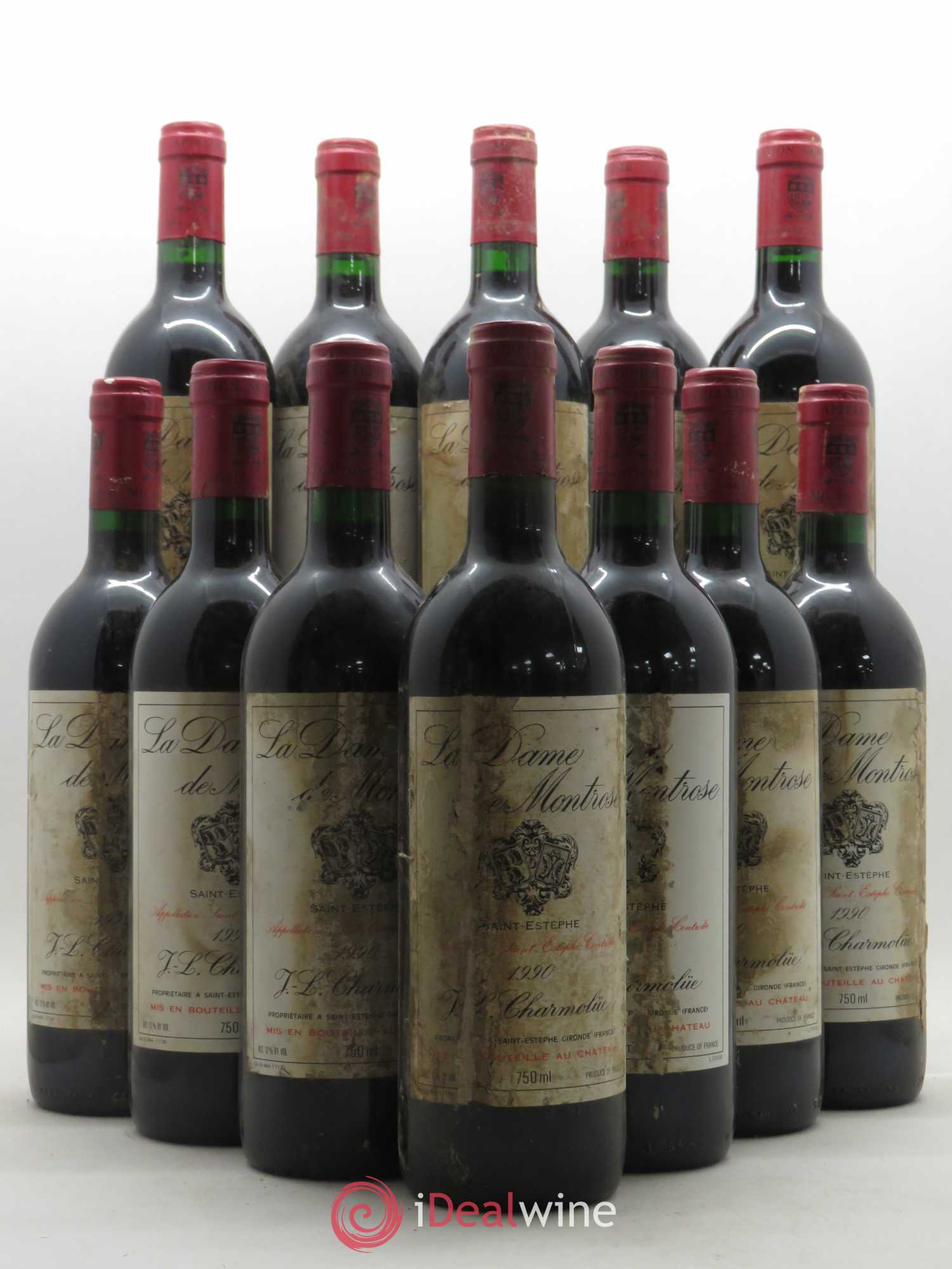 La Dame de Montrose Second Vin 1990 - Lot de 12 bouteilles - 0