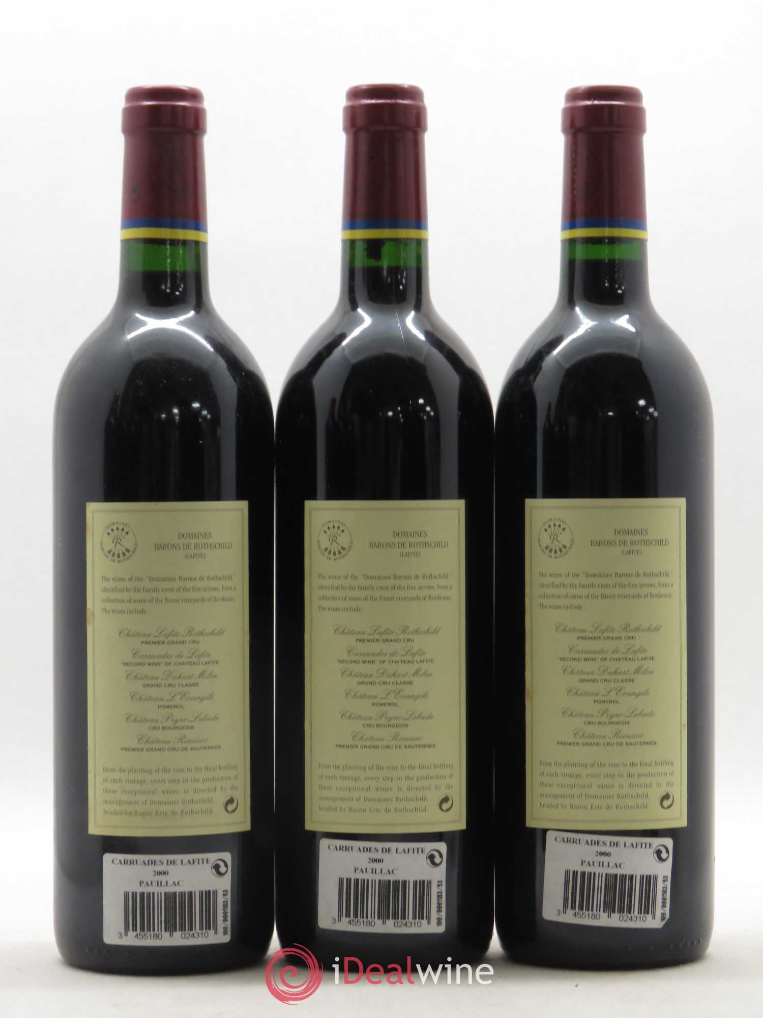Carruades de Lafite Rothschild Second Vin 2000 - Lot de 12 bouteilles - 6
